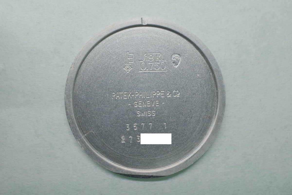 パテック・フィリップ ゴールデンエリプス 3577/1 手巻き Cal.175 750WG 750WG ブルー文字盤(σ・SWISS・σ表記)保証書ケース 冊子 保証書(1976年) 修理保証書(1988年) 原産地証明書兼保証書 オーバーホール済み