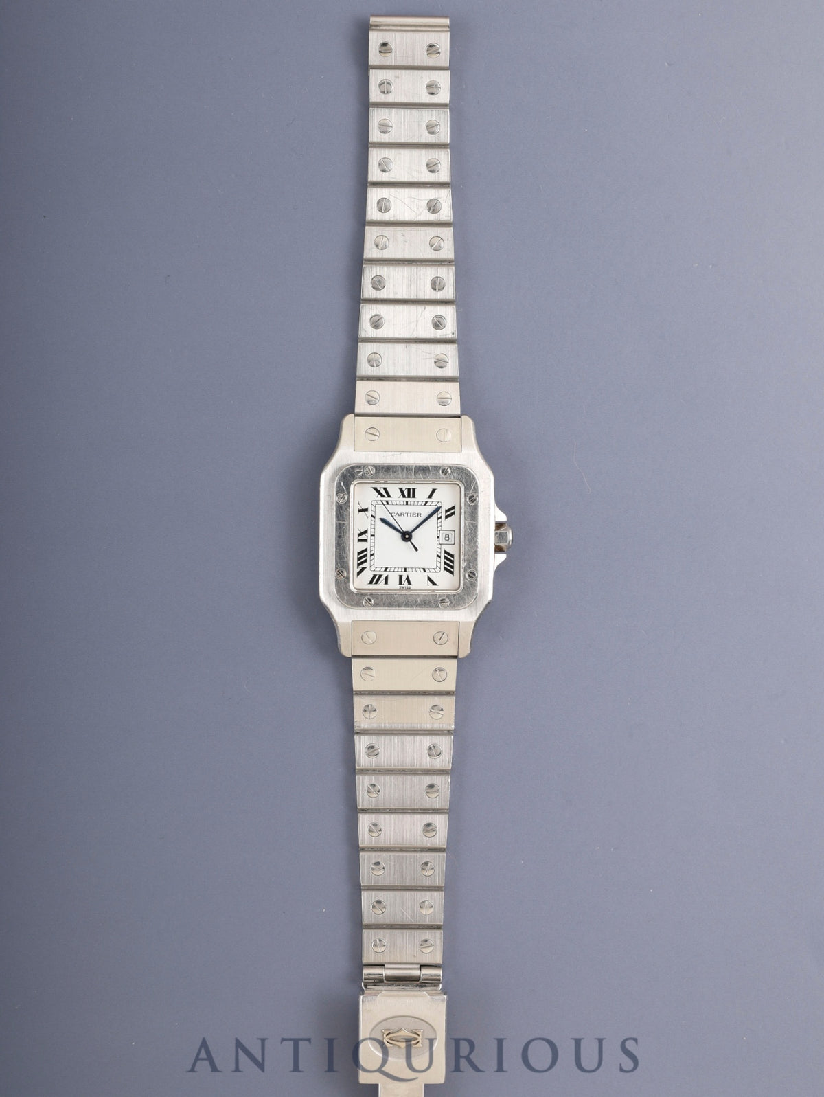 Cartier Santos Carrée LM 2960 Automatic Cal. ETA2671 SS SS White Roman Dial (SWISS marking) Overhauled