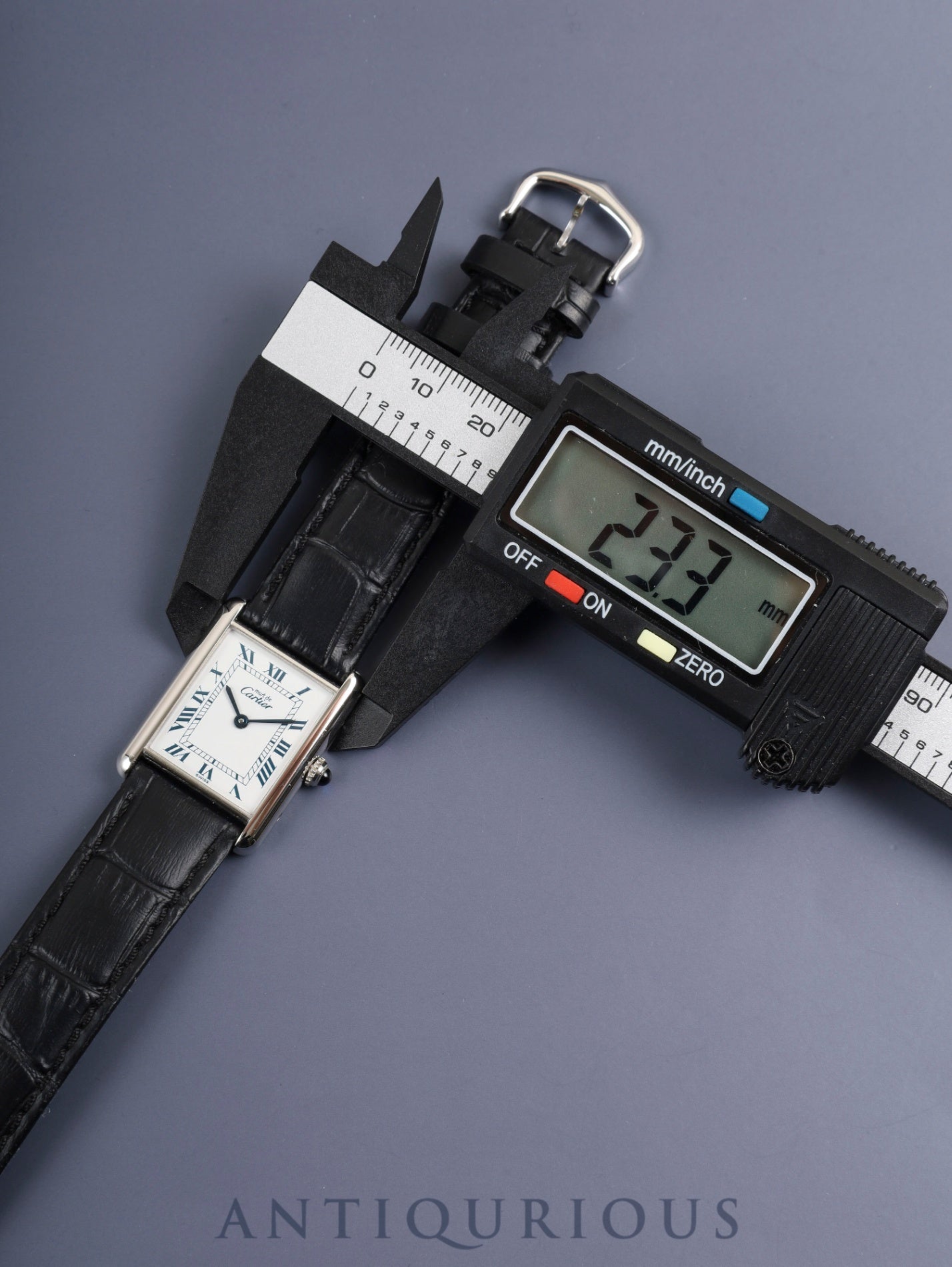 カルティエ マストタンク LM 690006 クォーツ Cal.90 SV925 革 純正ピンバックル(SS)ホワイトローマン文字盤(SWISS表記)箱 冊子 保証書(無記載)オーバーホール済み