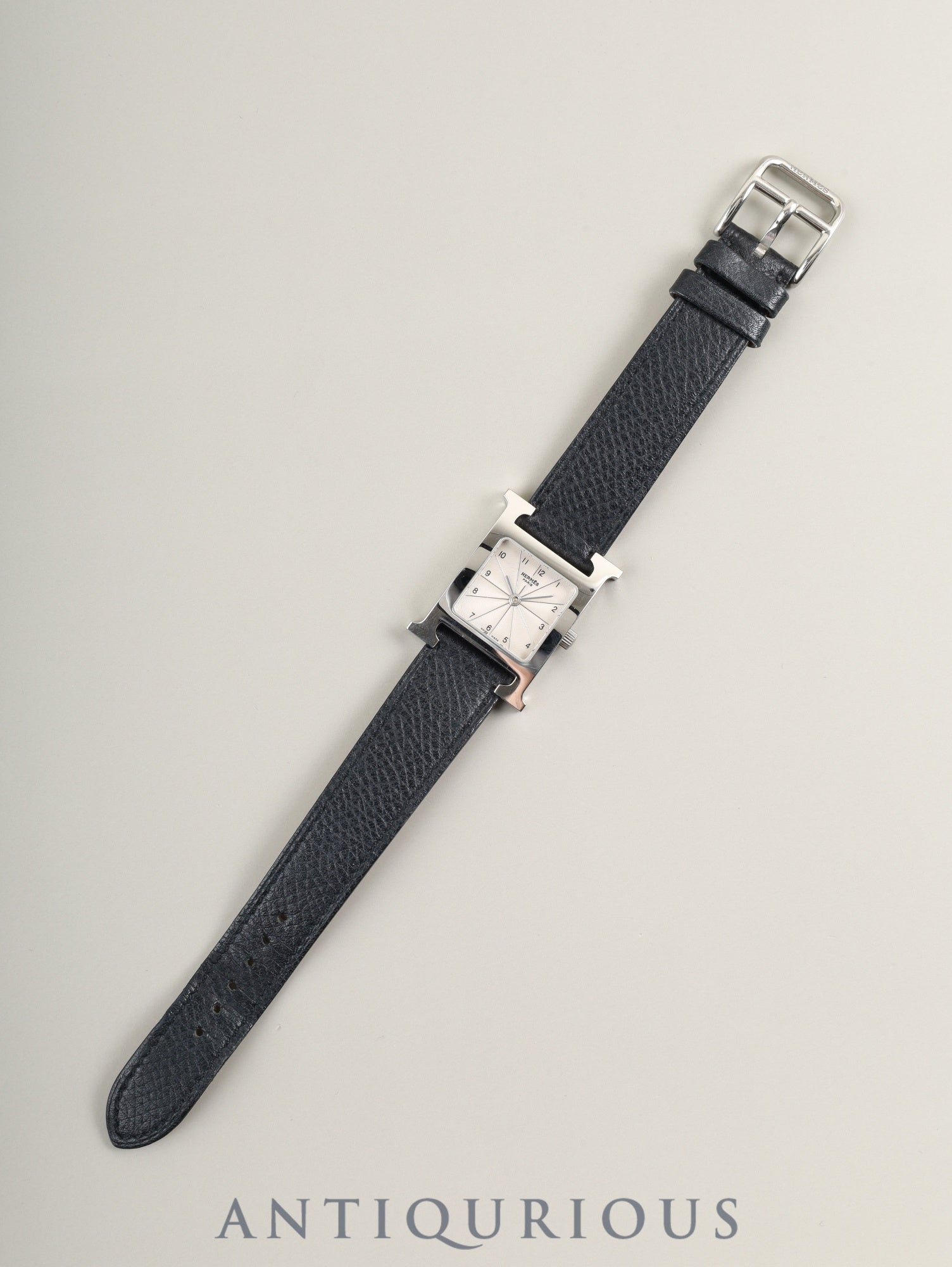 エルメス H WATCH Hウォッチ HH1.210 クォーツ Cal.901.001 SS 純正革ベルト(□H刻印:2004年)純正尾錠(SS)ホワイト文字盤 オーバーホール済み
