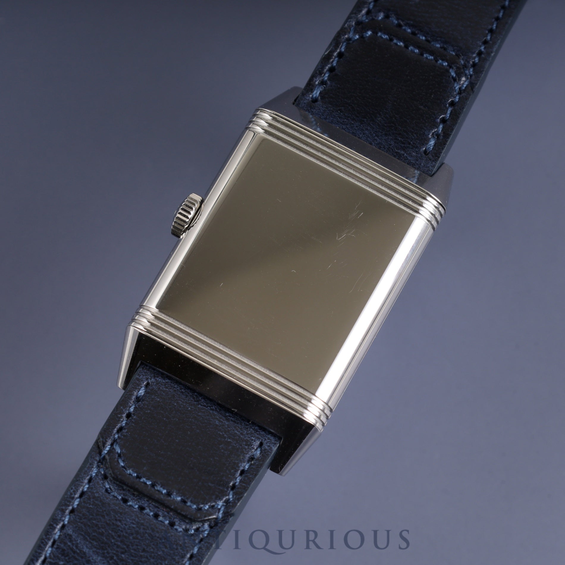 Jaeger-LeCoultre Reverso Tribute Small Second Q397848J / 214.8.62 Manual winding Cal.822/2 SS Genuine leather strap Genuine buckle (SS) Blue dial Box Overhauled