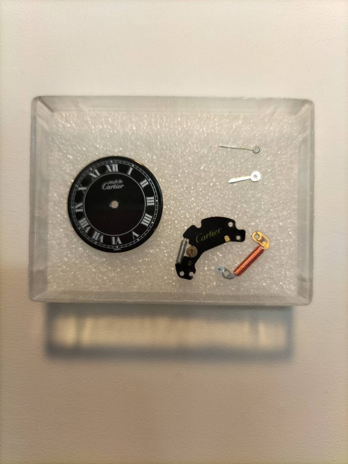 Cartier Must Vendome VLC SM 84978913 Quartz Cal.81 SV925 Leather Genuine Buckle (GP) Black Roman Dial Warranty (1983) Overhauled