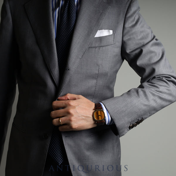 ジャガー・ルクルト クッション 9132 21 手巻き YGケース タイガーアイ文字盤