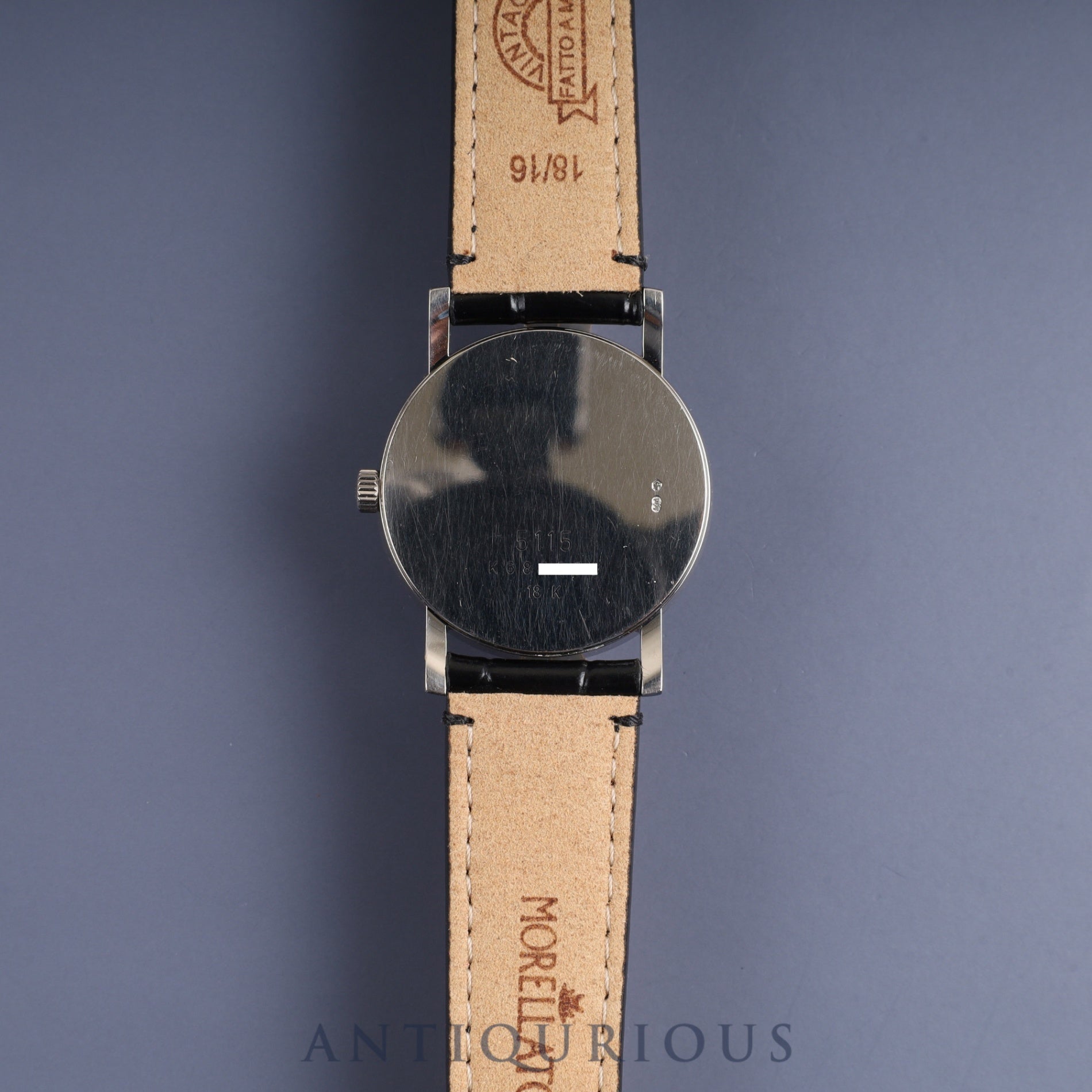 ロレックス チェリーニ 5115 手巻き Cal.1602 750 革 純正尾錠(750) 彫りコンピューター文字盤 冊子 保証書(2004年)純正ベルト オーバーホール済み