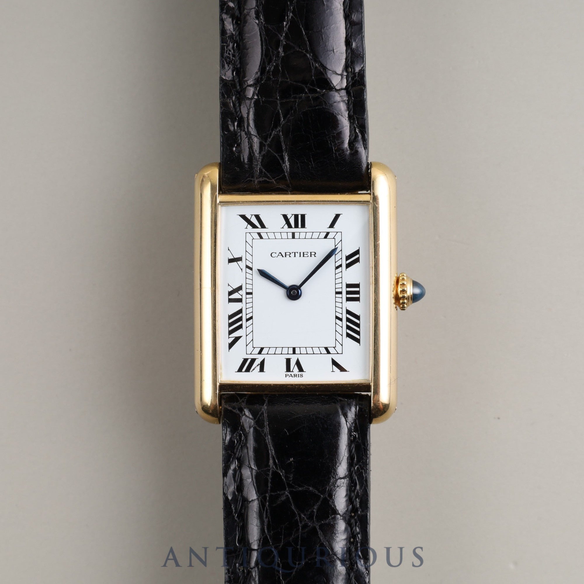 Cartier Louis Cartier LM 78086 Manual winding Cal.78-1 (ETA2512-1) 750YG Leather Genuine buckle (750) White PARIS dial Warranty card (1978) Box