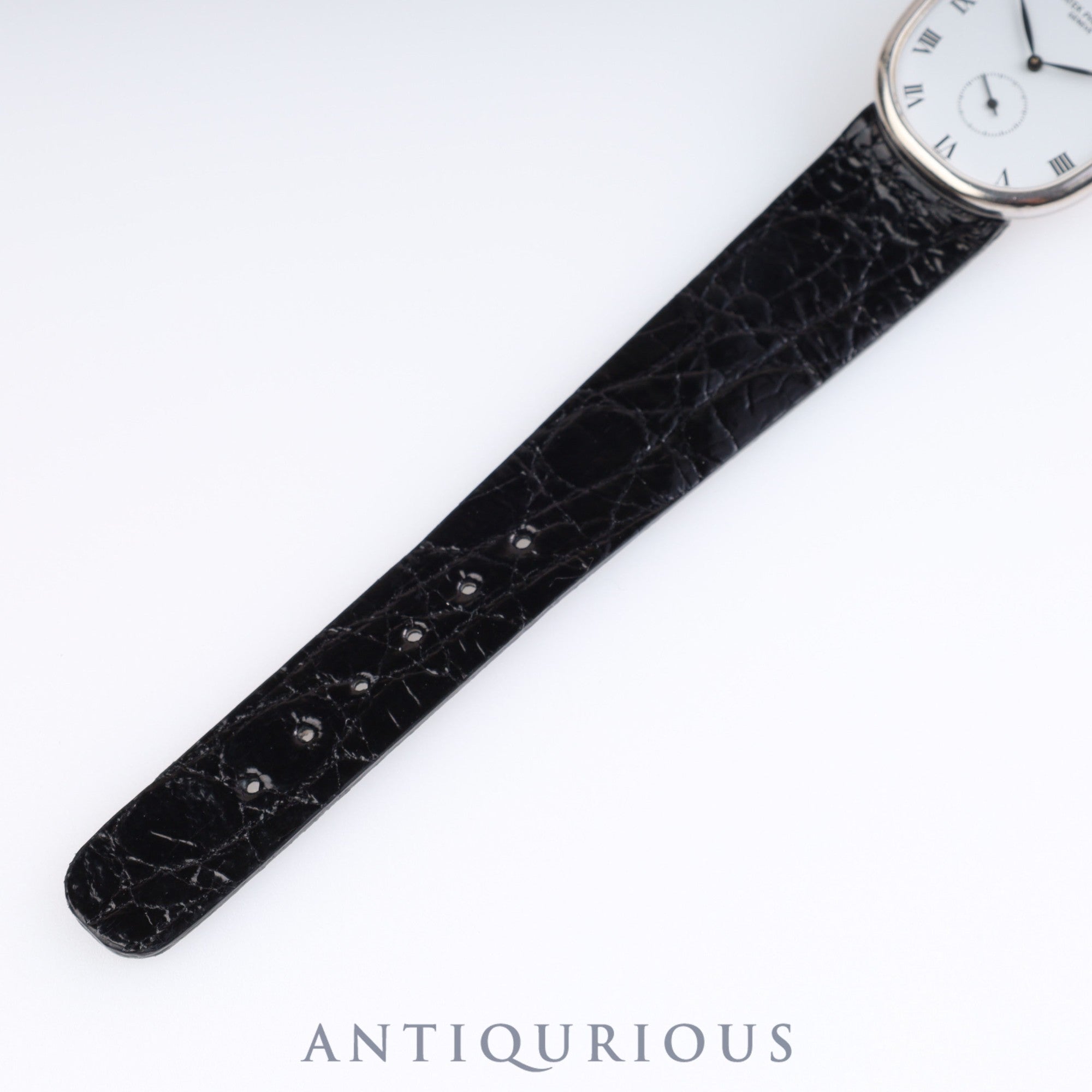 Patek Philippe Golden Ellipse 3948 Manual Winding Cal.215 WG Leather White Dial 1980s