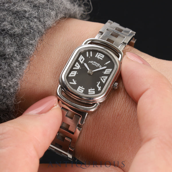 エルメス ラリー RA1.210 クォーツ Cal.976.001 SS グレー文字盤 保証書(2005年) 箱 オーバーホール済み