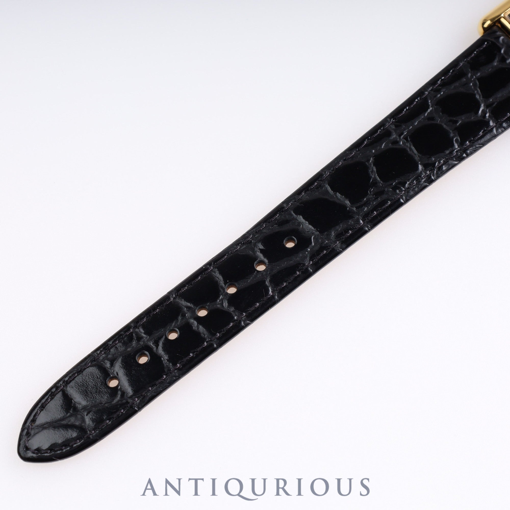 Cartier Must Tank LM Manual Winding SV Leather Black Roman Dial