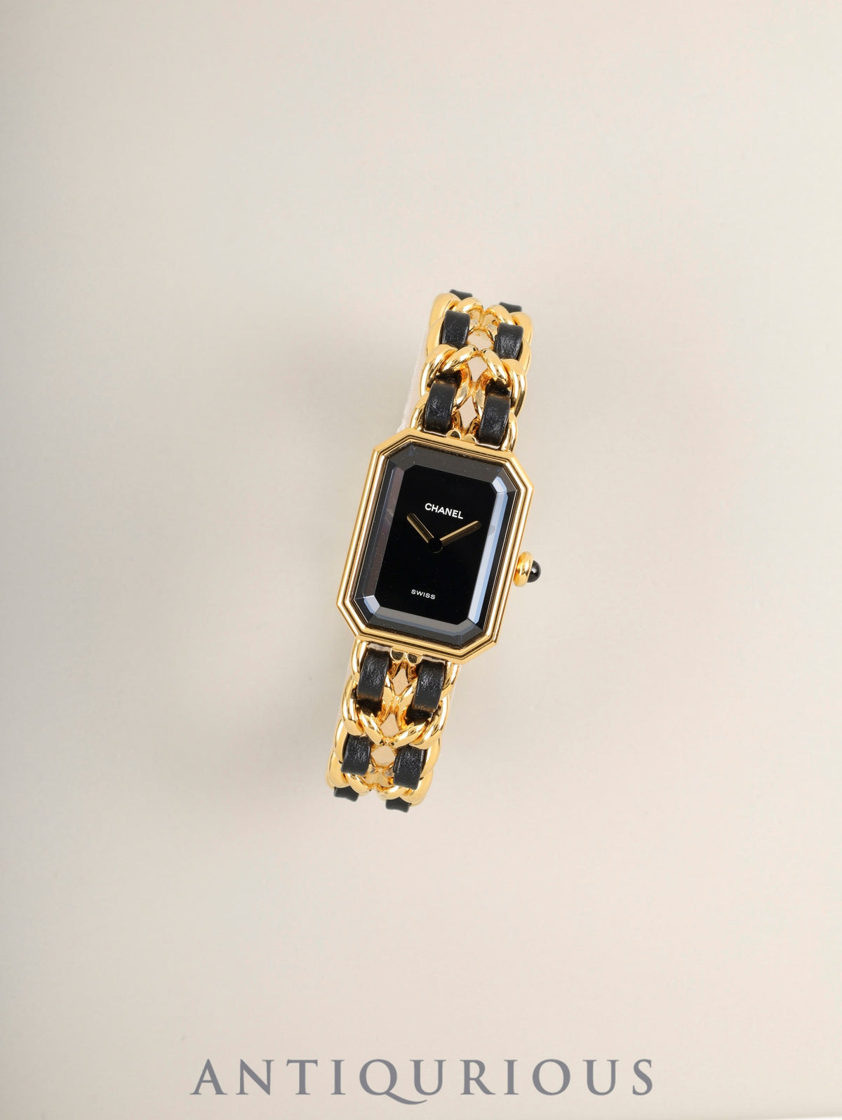Chanel Premiere M H0001 Quartz Cal.976.001 GP GP/Leather Black Dial Case Service Warranty (February 2026) Overhauled
