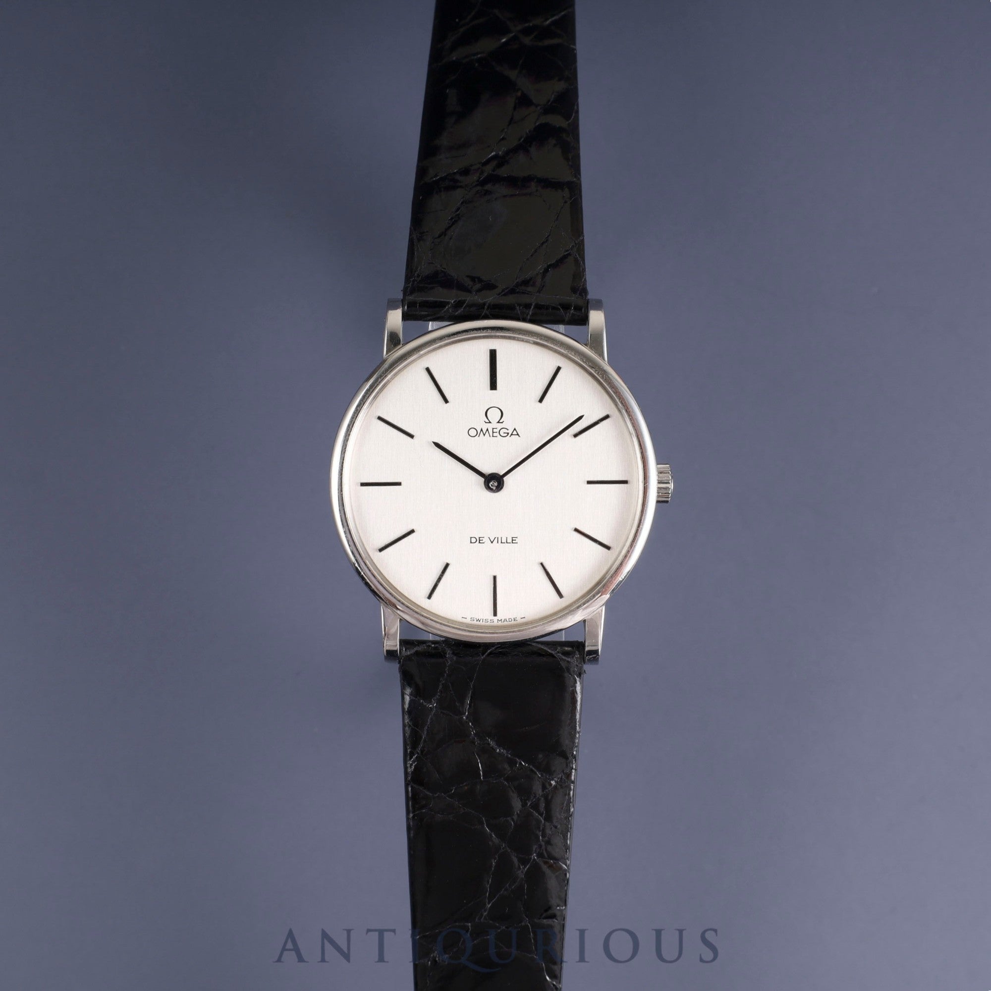 Omega De Ville 1110140 Manual winding Cal.625 SS Leather Aftermarket buckle (SS) Silver dial Genuine buckle belt Overhauled