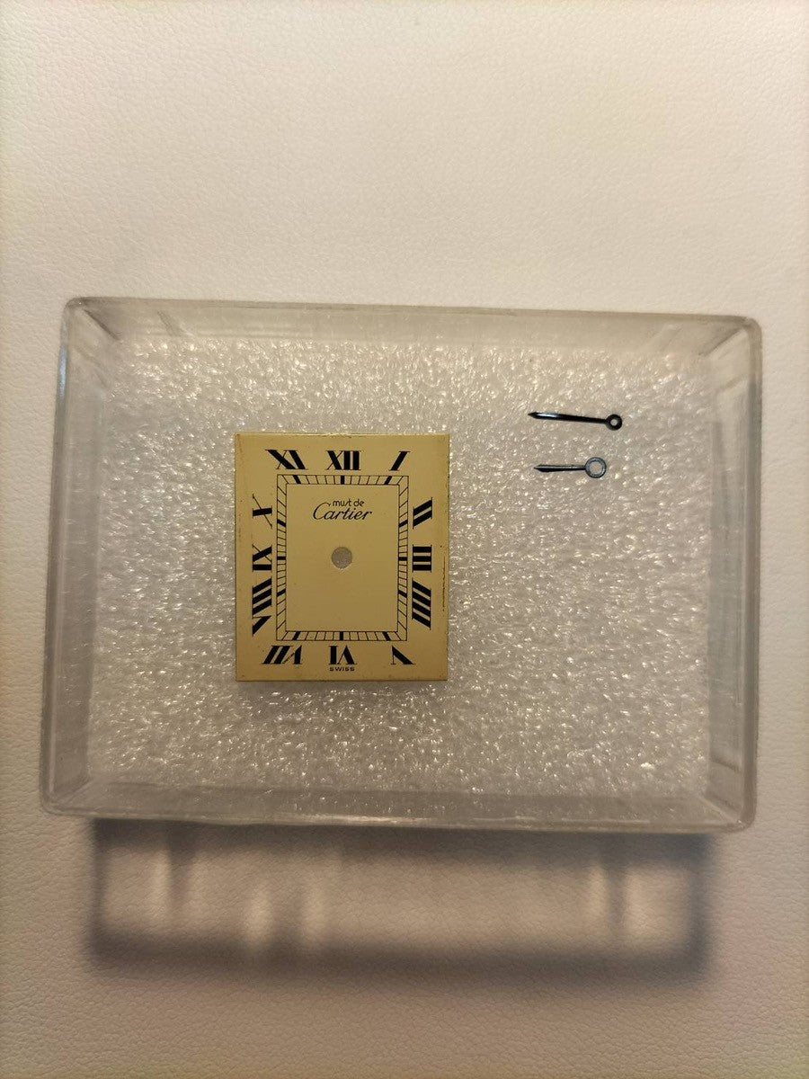 Cartier Must Tank LM Manual winding Cal.78-1 SV925 Leather Genuine buckle (GP) Ivory Roman dial Overhauled