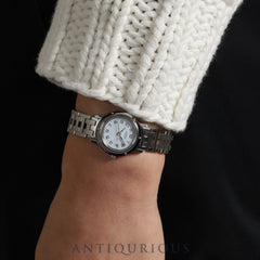 Hermes Clipper CL4.210 Quartz Cal.V8 SS SS White Arabic Dial Box Warranty (2009) Overhauled