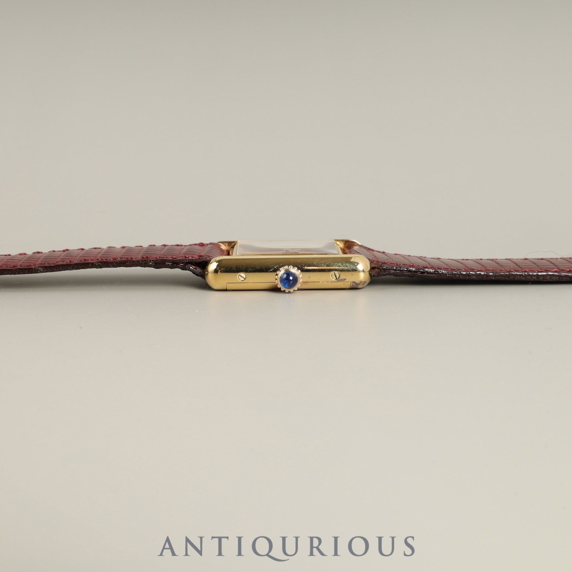 Cartier Must Tank SM Manual winding SV925 Genuine leather strap Genuine buckle (GP) Garnet dial Bordeaux dial Overhauled