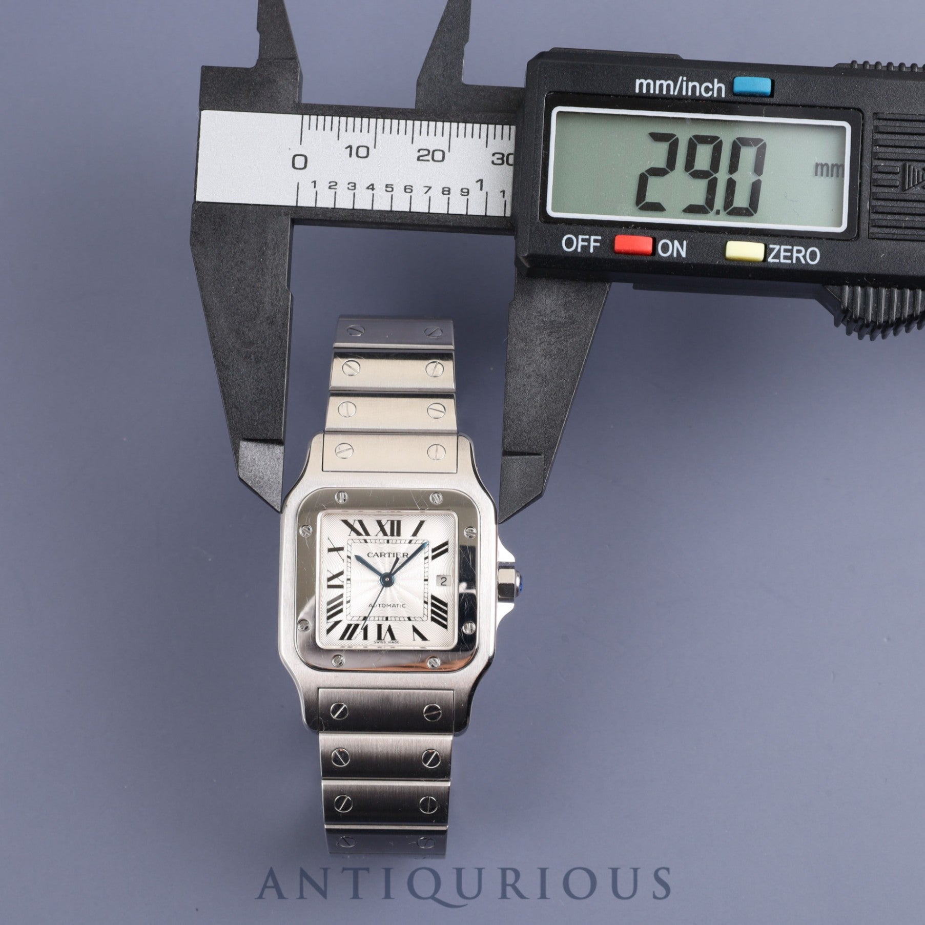 カルティエ サントス ガルベLM W20055D6 / 2319 自動巻き SS SS シルバー文字盤 箱 保証書(2005年) コマ1 オーバーホール済み