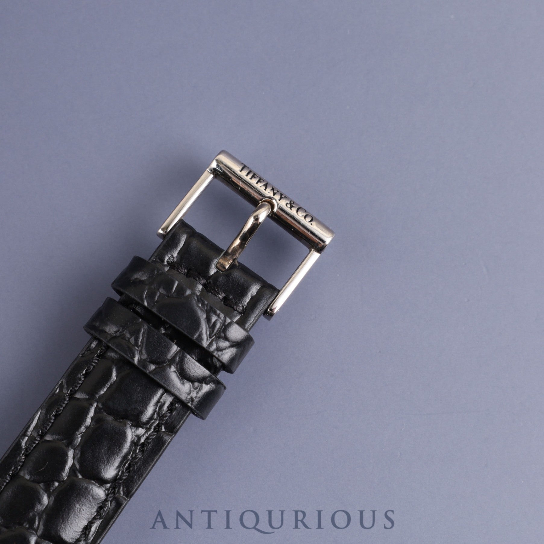 ティファニー アトラス SV CASE W152S クォーツ SV925 革 純正尾錠(SS) シルバー文字盤 オーバーホール済み