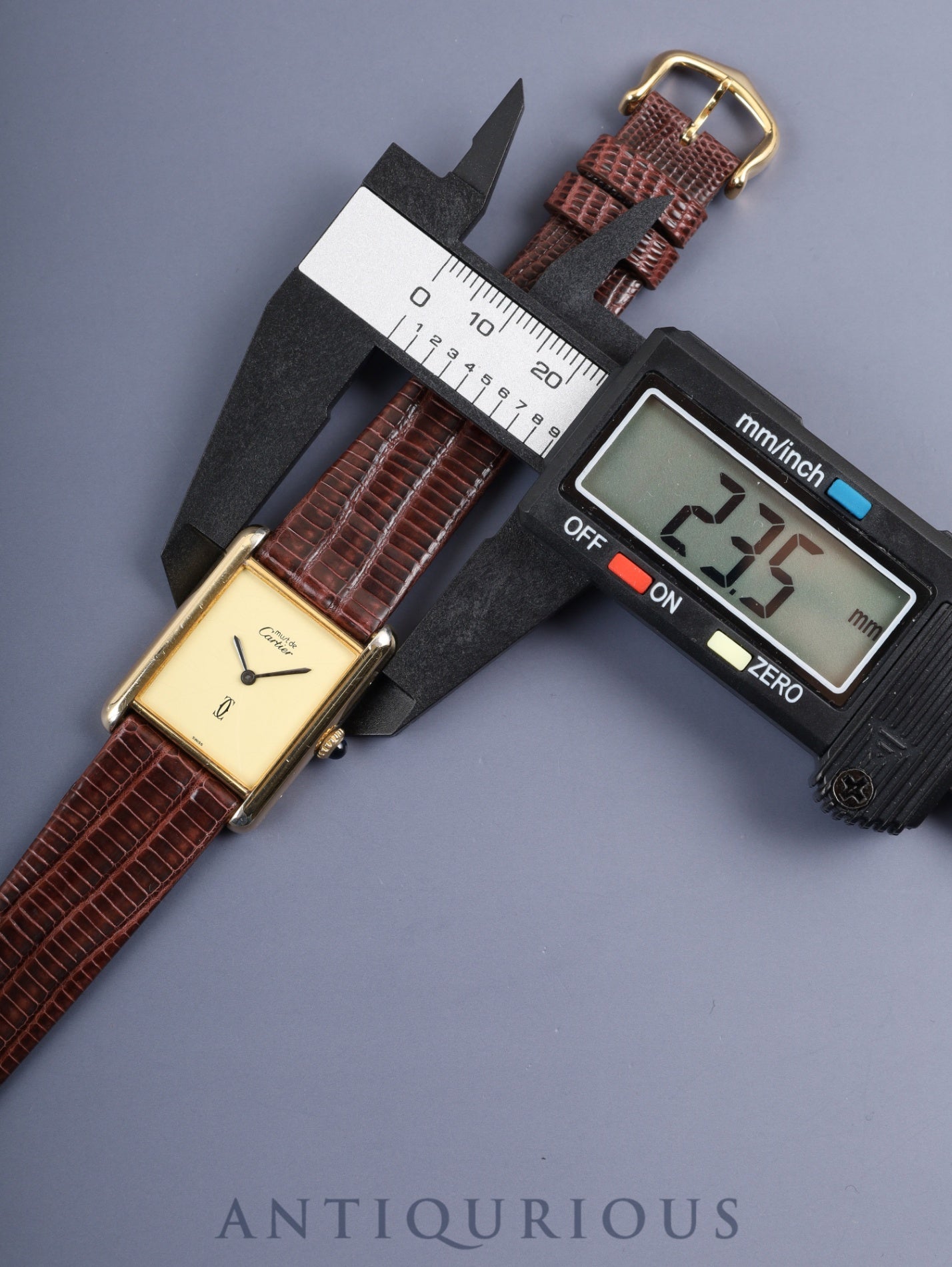 カルティエ マストタンク LM 手巻き Cal.78-1 SV925 革 純正尾錠(GP)アイボリー文字盤 1976年頃~1981年頃 オーバーホール済み