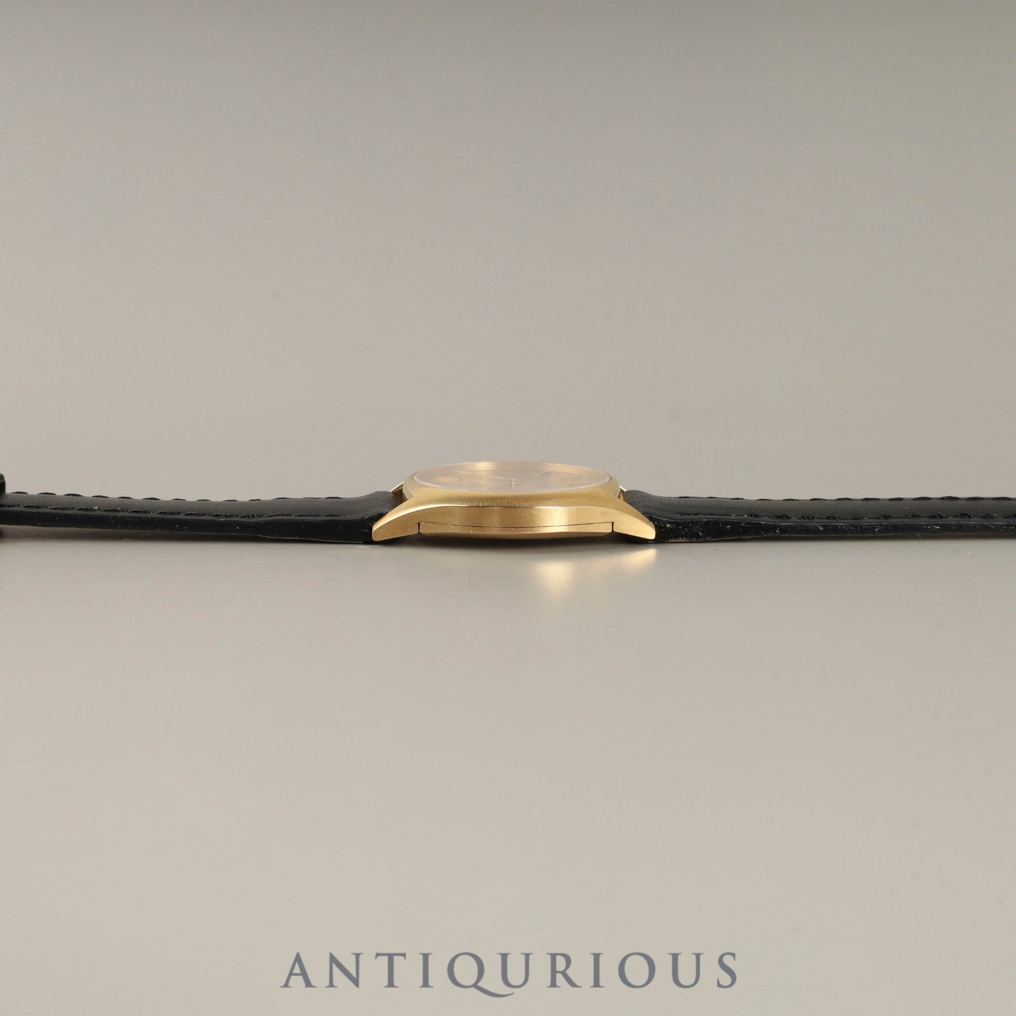 Rolex Cellini 3800 manual winding Cal. 1600 750 leather strap genuine buckle (GP) gold dial 35 series (1972) genuine leather strap overhauled