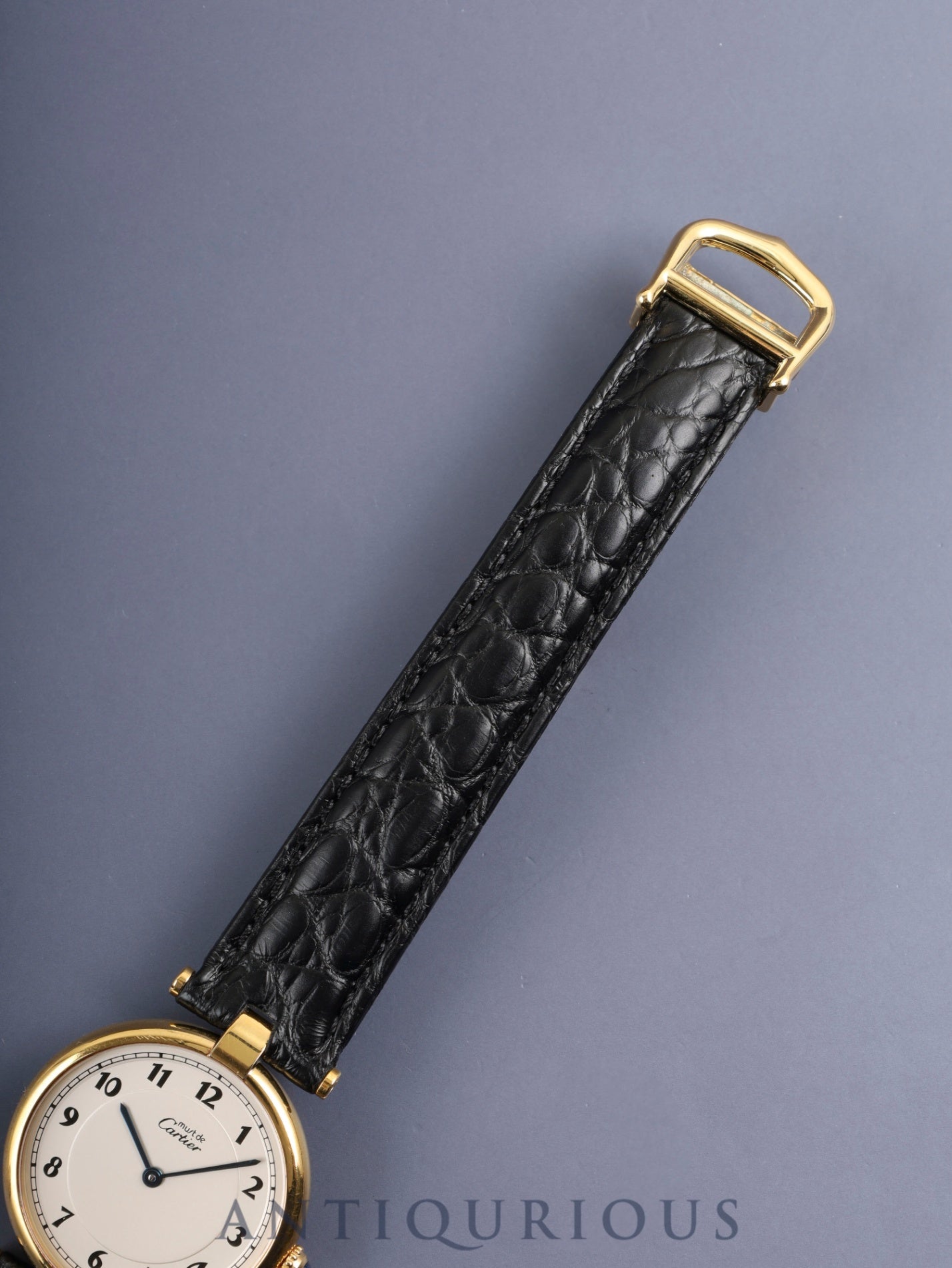 Cartier Must Vendome VLC LM 590003 Quartz Cal.690 SV925 Leather Genuine D-buckle (GP) Arabic dial (SWISS表記) Overhauled