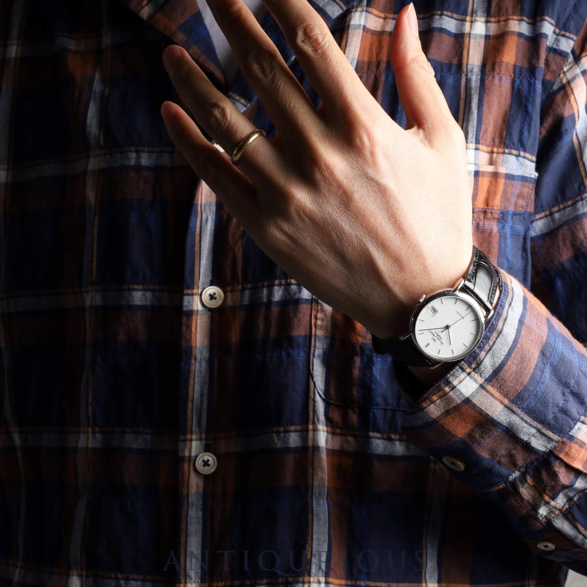 IWC Portofino IW351318 Automatic Cal.37521 SS Leather Genuine Buckle (SS) White Dial Overhauled