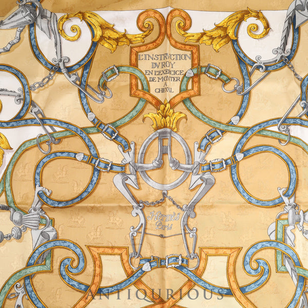 エルメス スカーフ カレ90 L’INSTRVCTION DV ROY 帝王学 SILK100% 箱