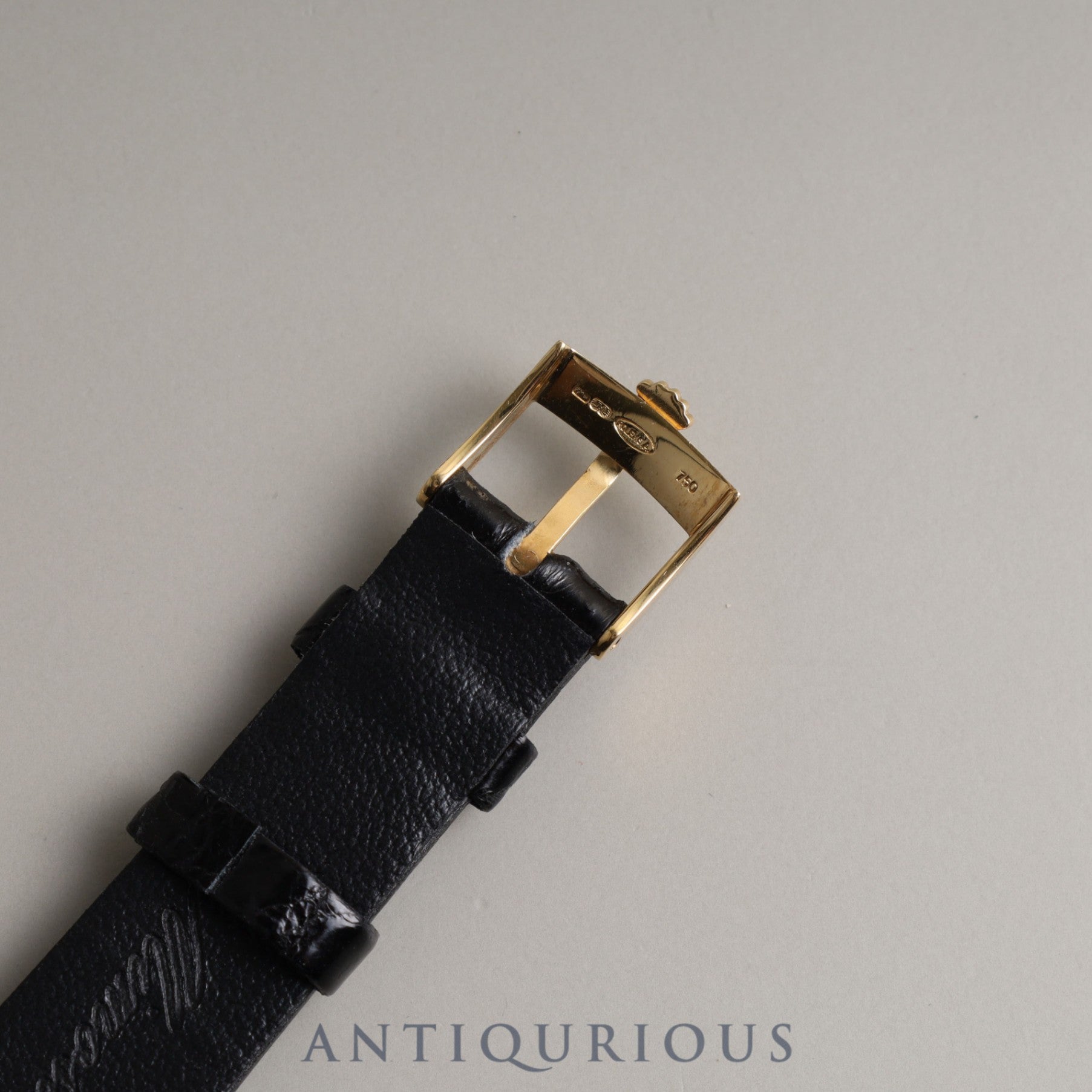 ロレックス チェリーニ 5112/8 手巻き Cal.1601 18KYG 革 純正尾錠(750)グレー文字盤 N番 1991年 保証書(1993年)