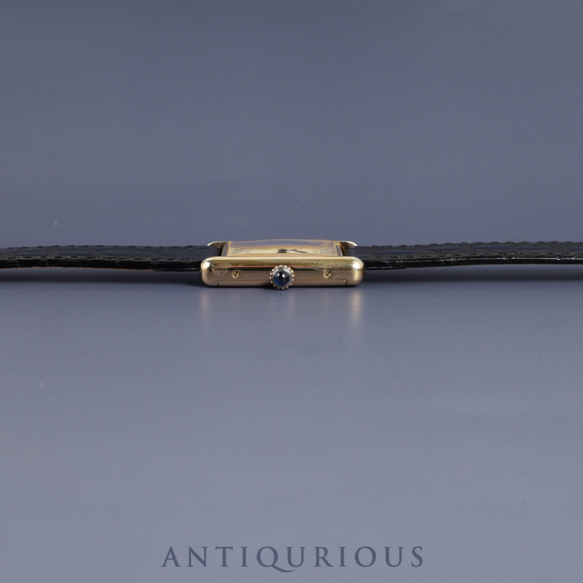 Cartier Must Tank LM Manual winding Cal.78-1 SV925 Leather Genuine buckle (GP) Ivory Roman dial Overhauled