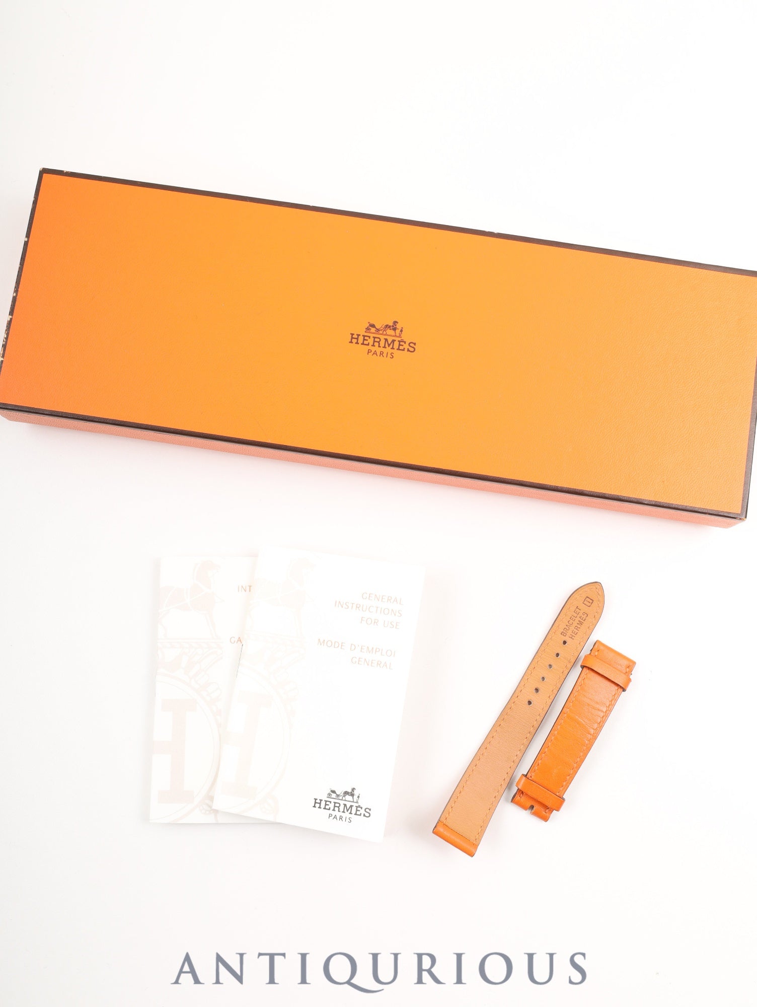 エルメス Hウォッチ HH1.210 クォーツ Cal.- SS 革 純正ピンバックル(SS)ホワイト文字盤 箱 冊子 保証書(2006年) 純正革ベルト(□I刻印:2005年)オーバーホール済み
