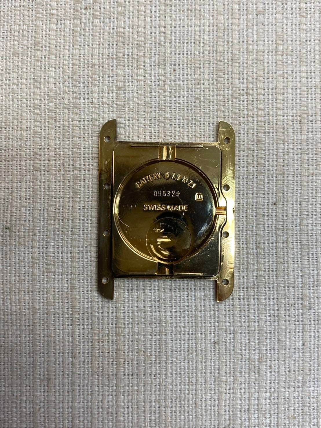 Cartier Must Tank GM (XL) Date QZ SV925 Leather Genuine Buckle (GP) Ivory Dial Box Overhauled