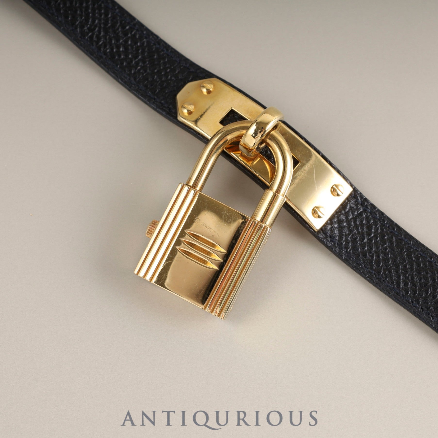 エルメス ケリーウォッチ KE1201470 クォーツ Cal.100.106 GP 純正革ベルト(◯Z刻印:1996年)純正尾錠(GP) シャンパン文字盤 箱 保証書(1997年) オーバーホール済み