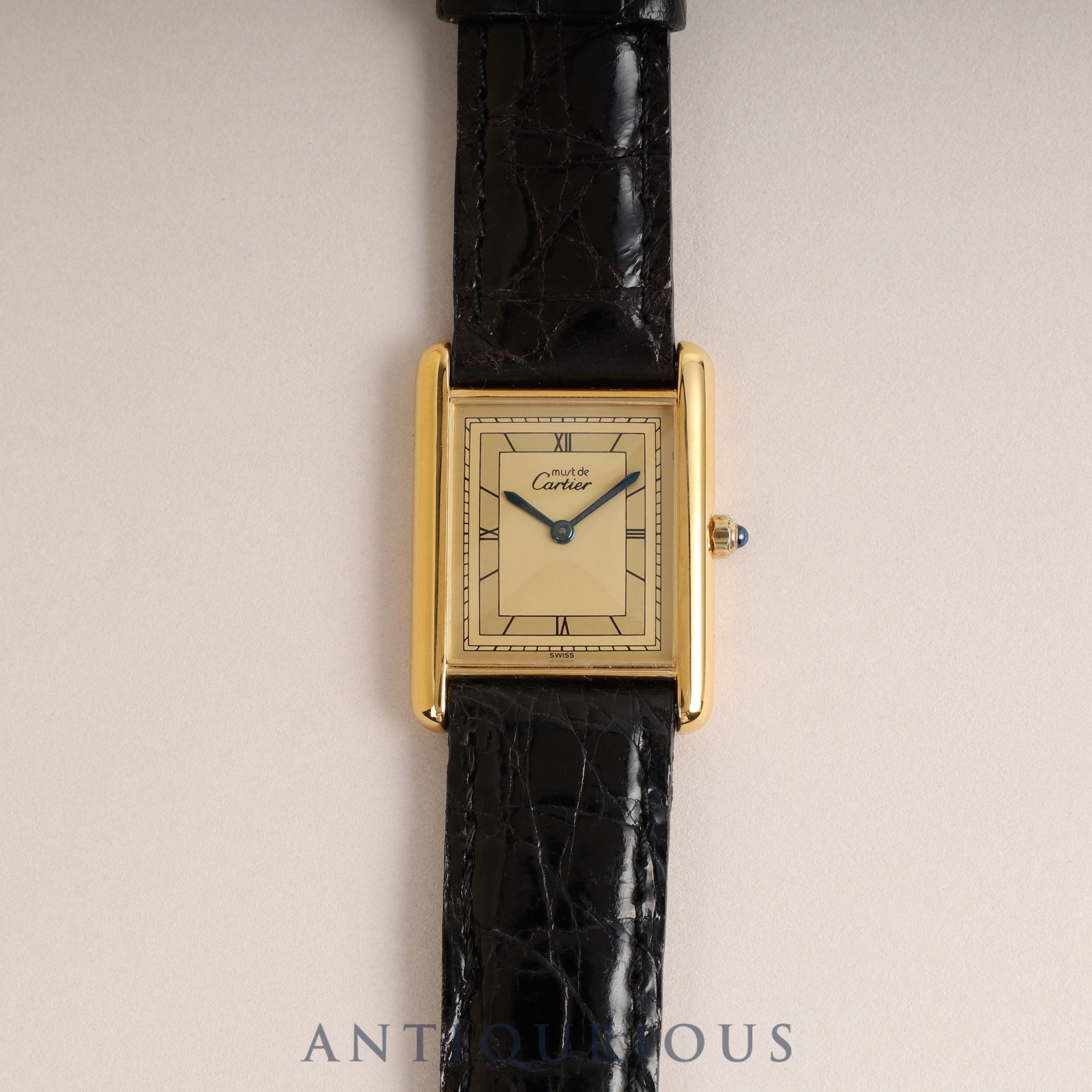 Cartier Must Tank LM QZ Flying Roman Dial