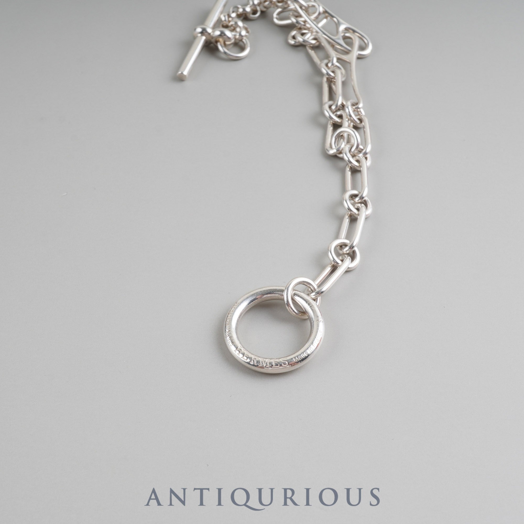 Hermes Chaine d'Ancre Punk ST Bracelet, wrist circumference approximately 16cm, SV925, box, 21 years engraved