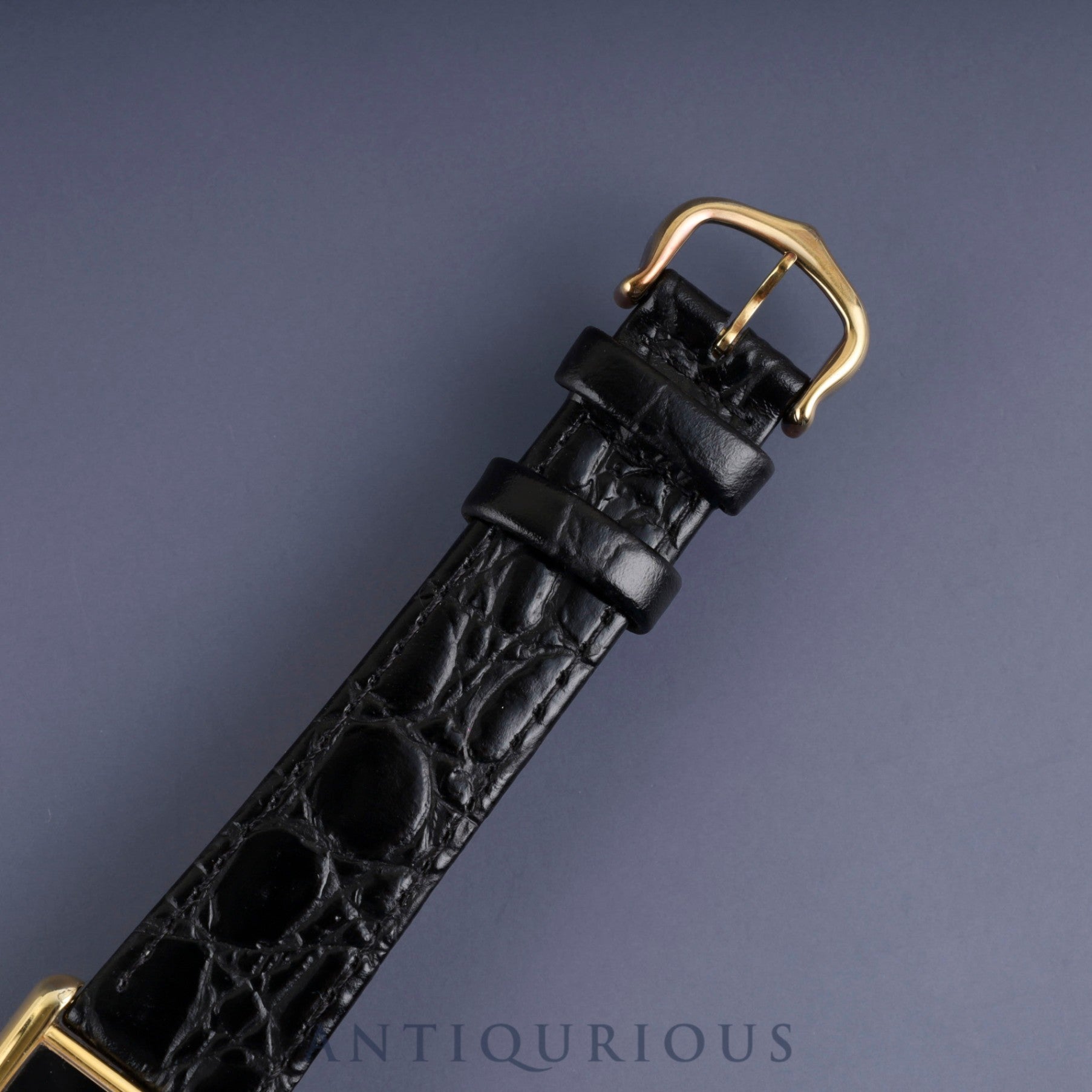 カルティエ マストタンク LM 手巻き Cal.78-1 SV925 革 純正尾錠(GP) オニキス文字盤 オーバーホール済み 新品仕上げ済み