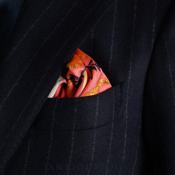 エルメス スカーフ カレ45 ETRIERS 鎖 SILK100% 箱