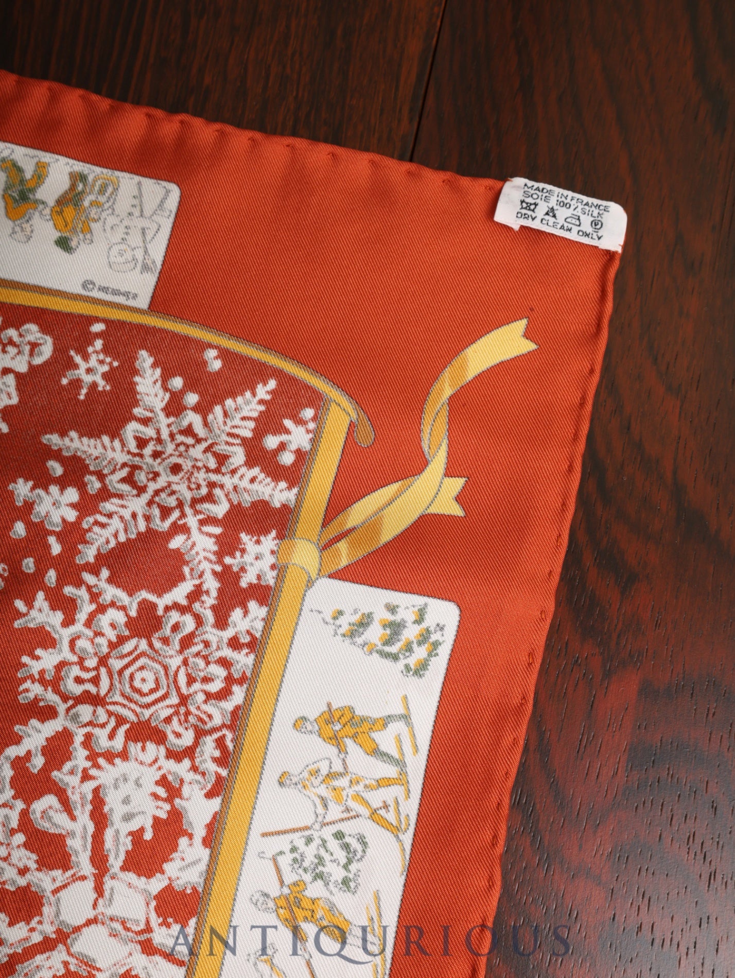 Hermes Scarf Carre 45 Neige d`Antan (Snows of Yesteryear) 100% Silk