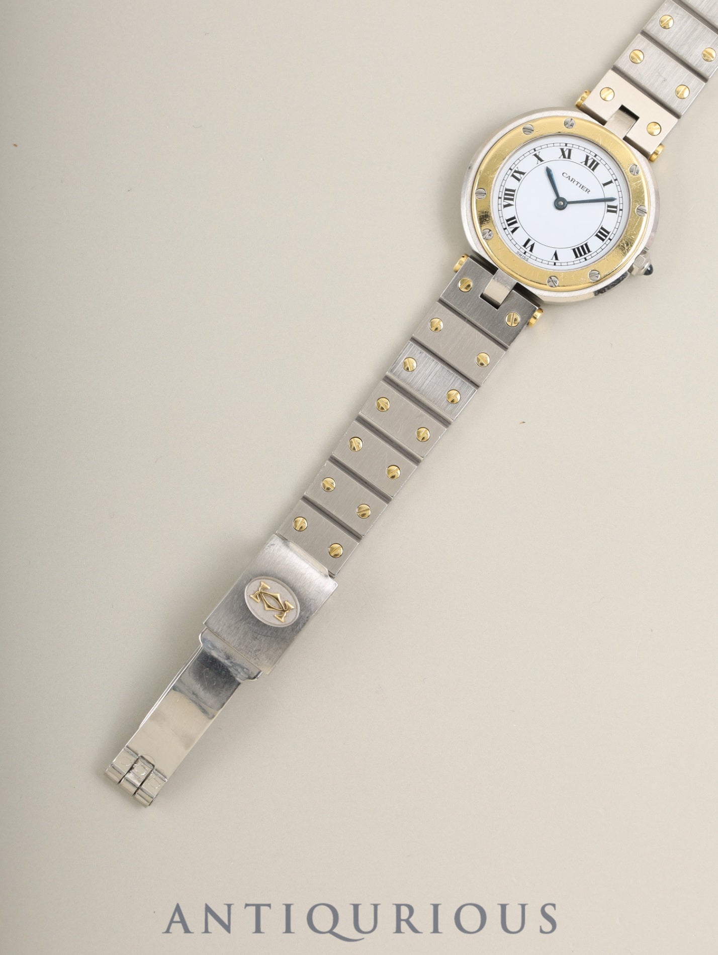 Cartier Santos Vendome SM 84038288 / 8191 Quartz Cal.81 SS/YG SS/YG White Roman Dial (SWISS marking) Overhauled
