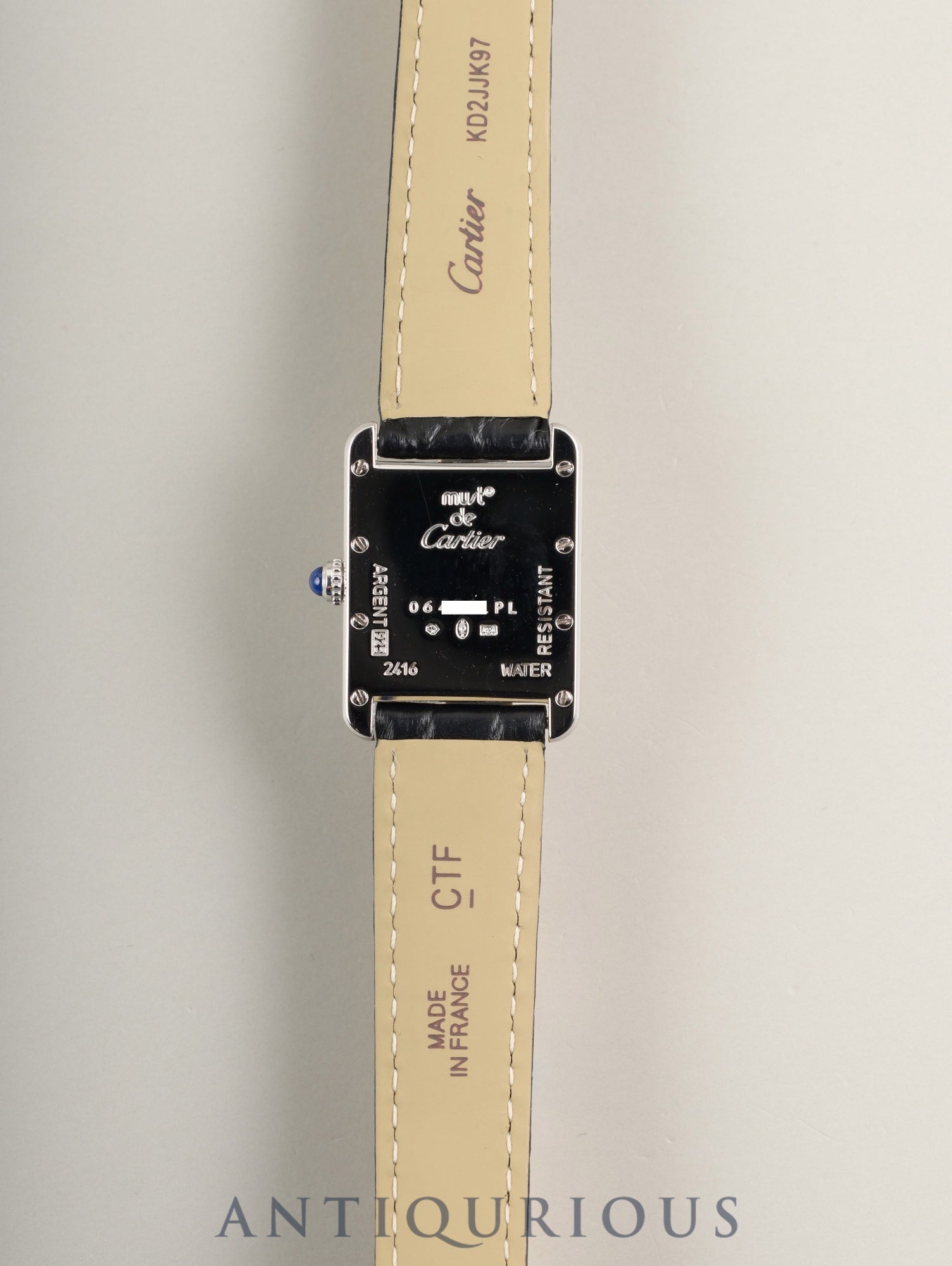 カルティエ マストタンク MM W1016530 / 2416 クォーツ Cal.057 SV925 純正革ベルト 純正Dバックル(SS) シルバーローマン文字盤(SWISS MADE表記 /クリスマス限定) 2000年頃 冊子 保証書 オーバーホール済み