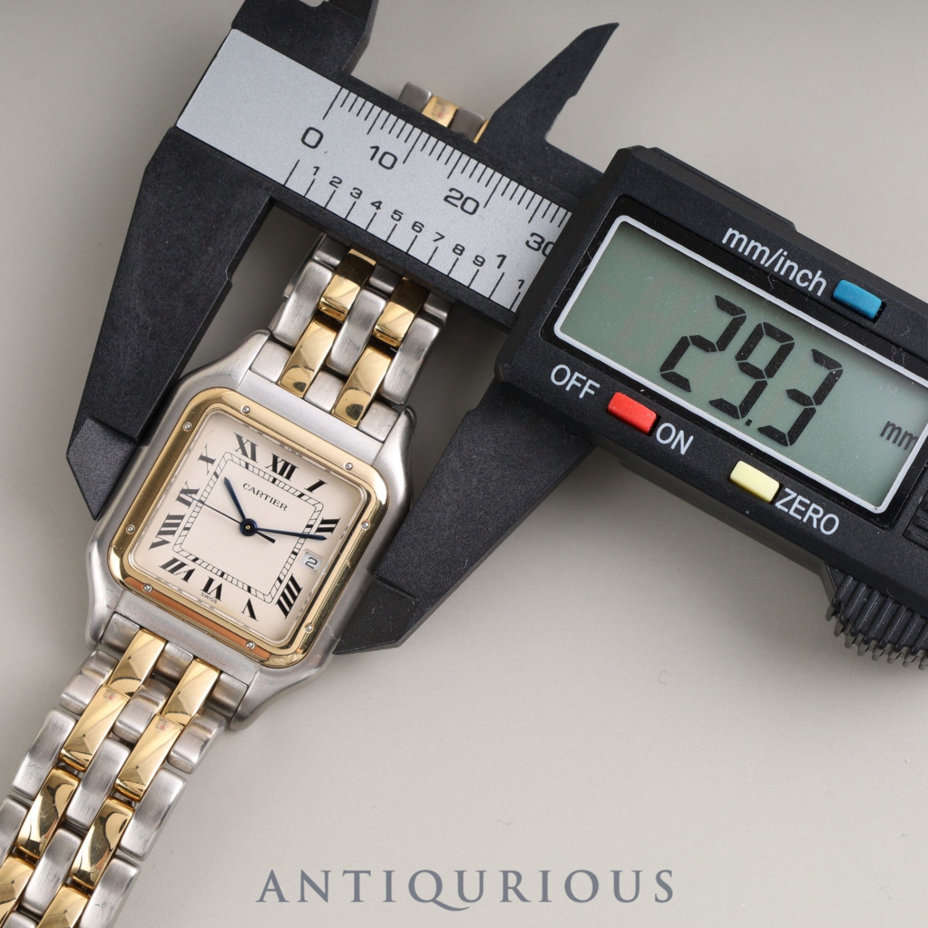 Cartier LM Panthere LM W25027B6 / 187957 Quartz SS/YG SS/YG Ivory Roman Dial Warranty (1995)