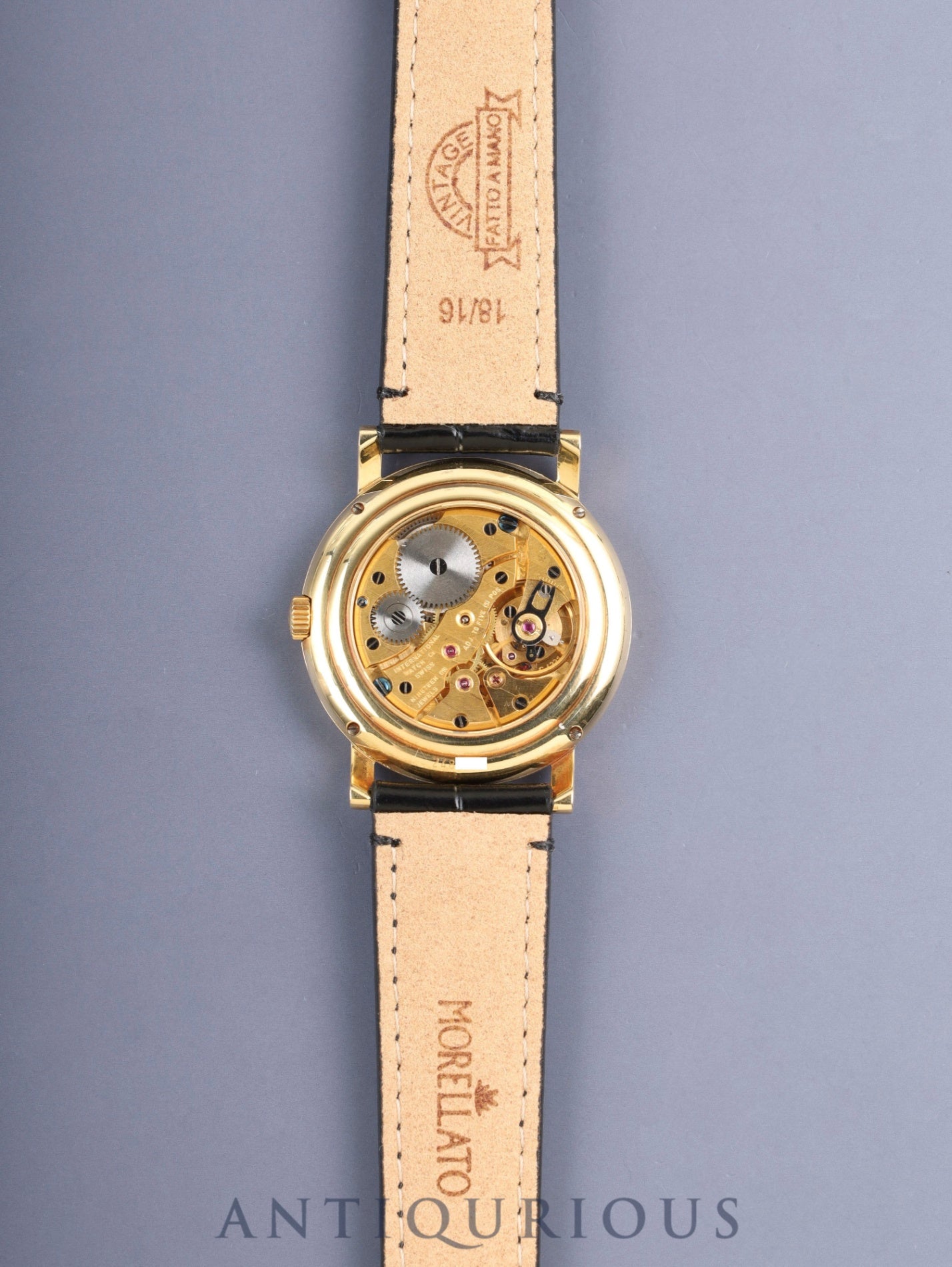 IWC ポートフィノ 2533-001 手巻き Cal.C.4231 750YG 革 純正ピンバックル(GP)ホワイトローマン文字盤 オーバーホール済み アイダブリュシー