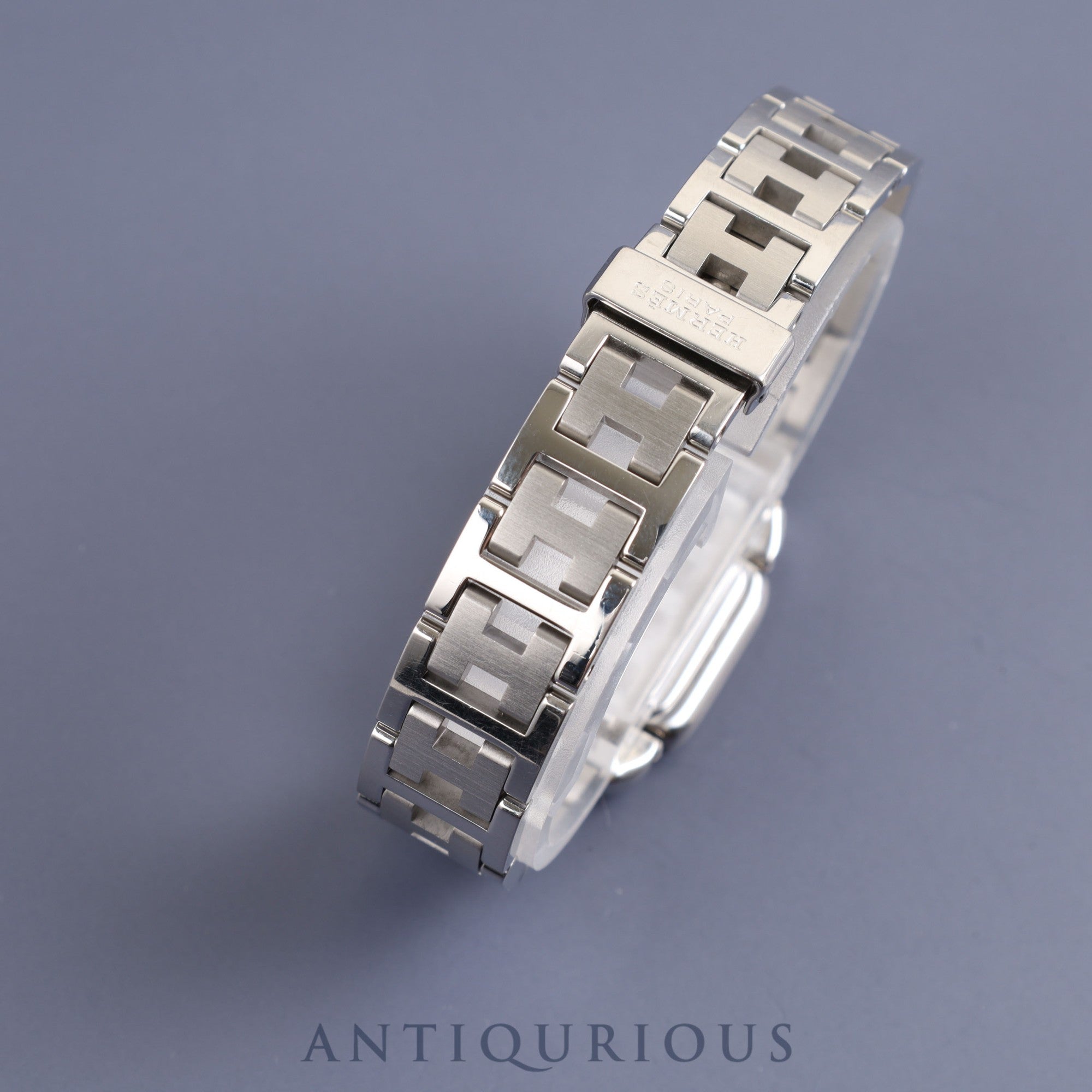 Hermes Rally RA1.210 Quartz Cal.976.001 SS White Dial Warranty (2002) Box Overhauled