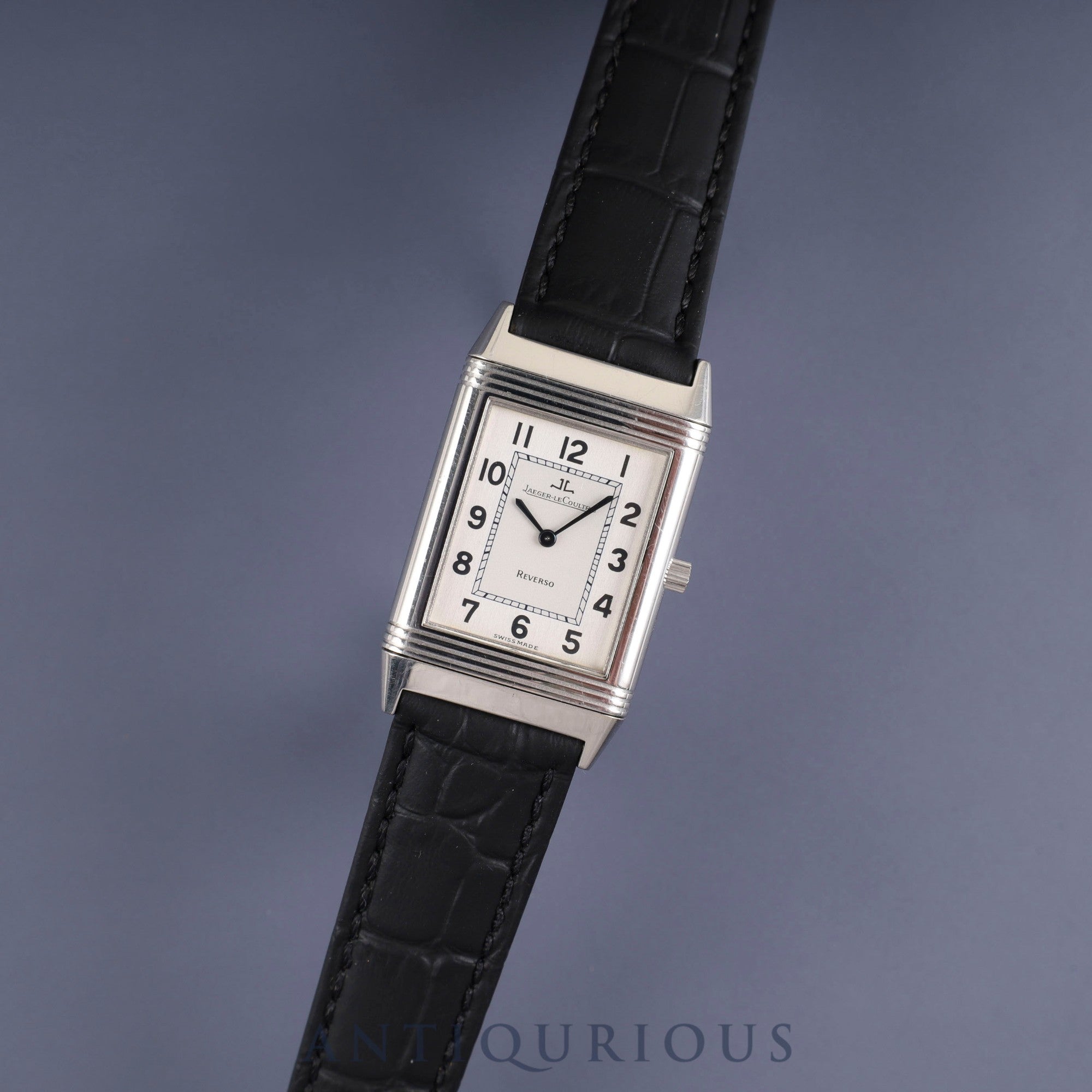 Jaeger-LeCoultre Reverso Classic 250.8.86 Manual Winding Caliber 846/1 Leather Strap Genuine Buckle (SS) Silver Arabic Dial Box Overhauled