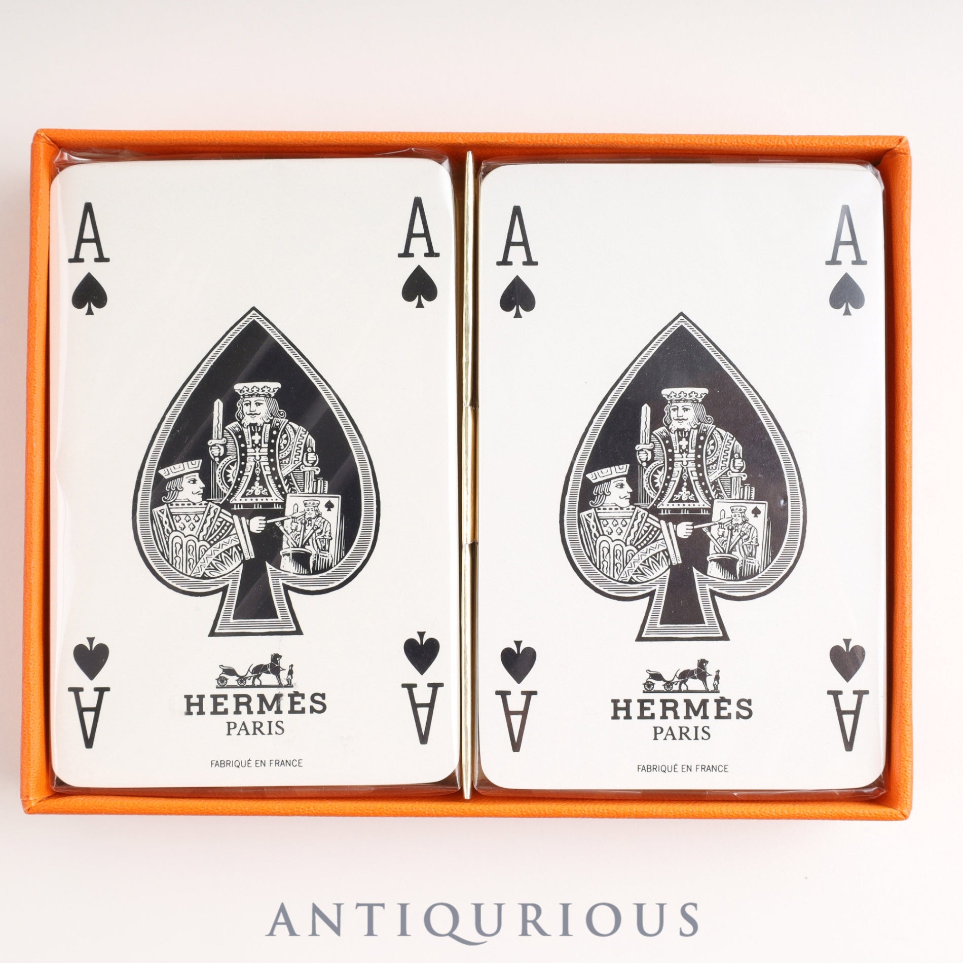 Hermes playing cards CHEVAL horse pattern box