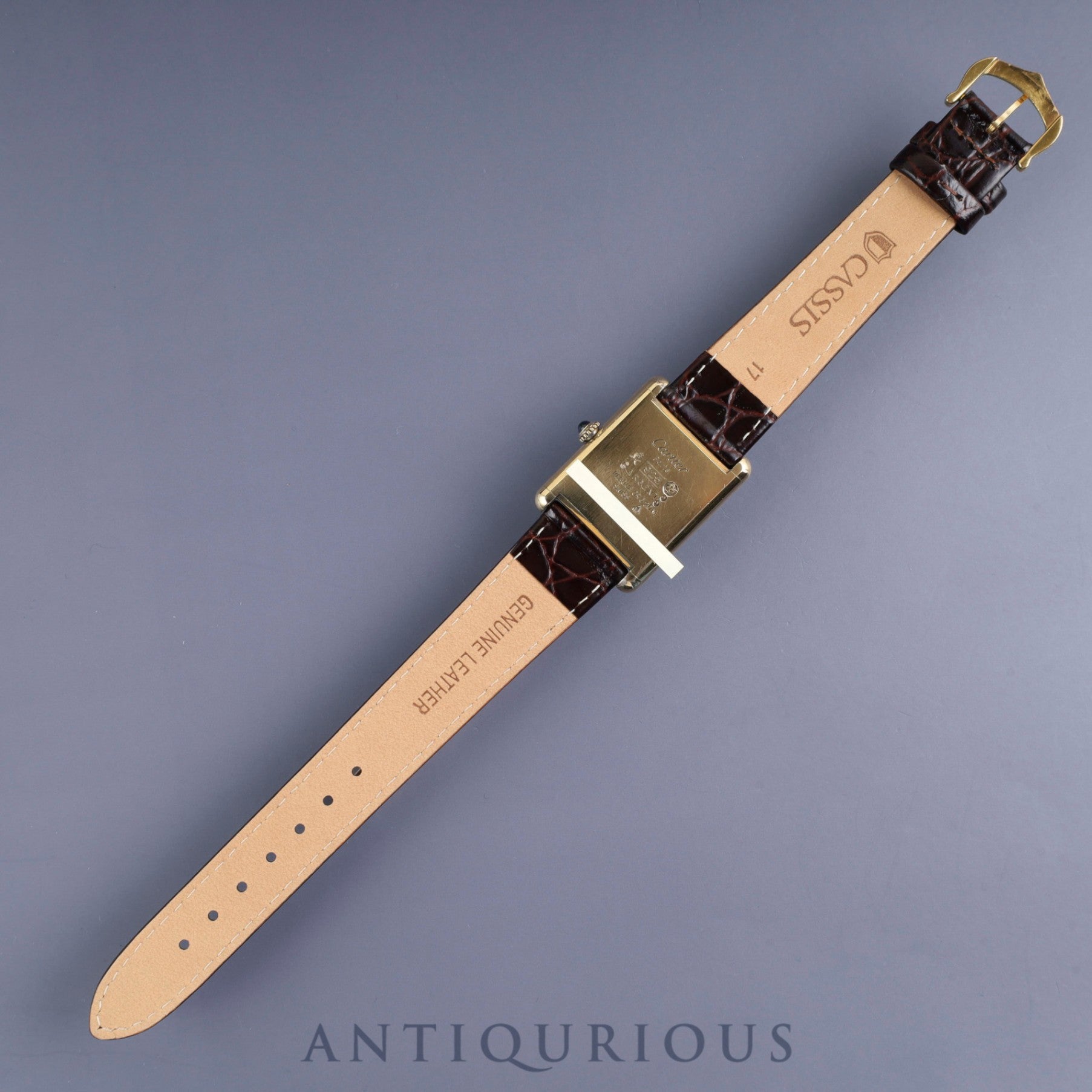 Cartier Must Tank LM Manual winding Cal.78-1 SV925 Leather Genuine buckle (GP) Mahogany dial Overhauled