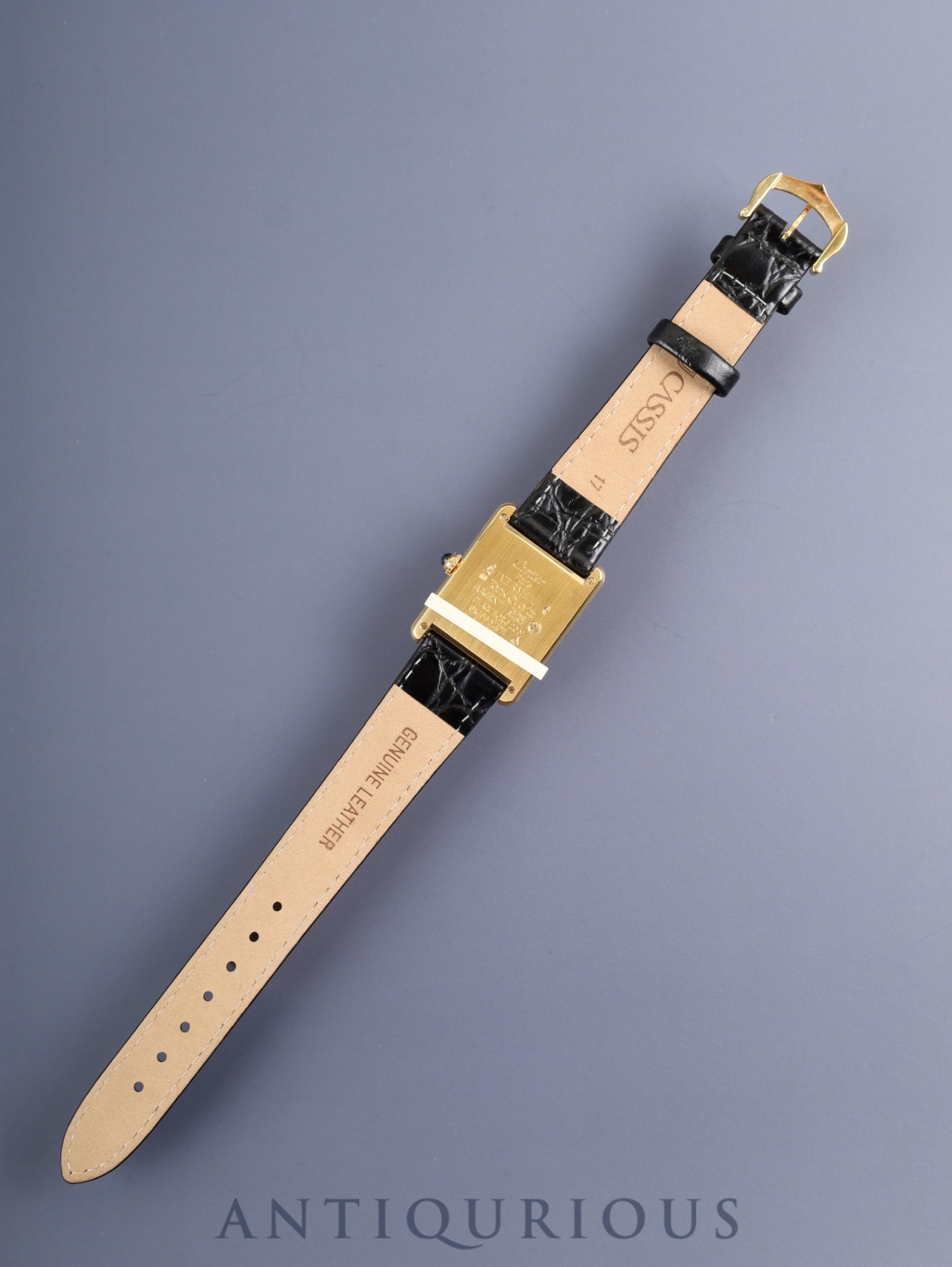 カルティエ マストタンク LM 590005 クォーツ Cal.- SV925 革 純正尾錠(GP) アイボリーローマン文字盤(SWIIS MADE表記) 新品仕上げ済み カルティエブティックにてコンプリートサービス済み