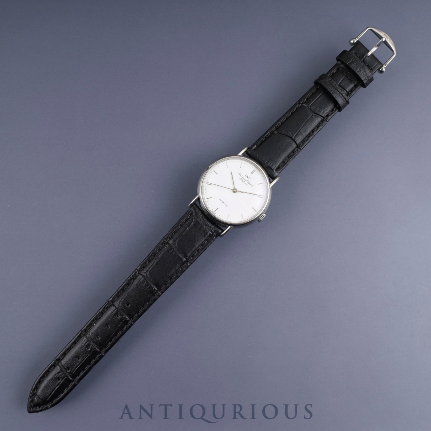 IWC ポートフィノ 3514-001 自動巻き SS 革 純正尾錠(SS) ホワイト文字盤 保証書(1992年) 冊子 オーバーホール済み アイダブリュシー