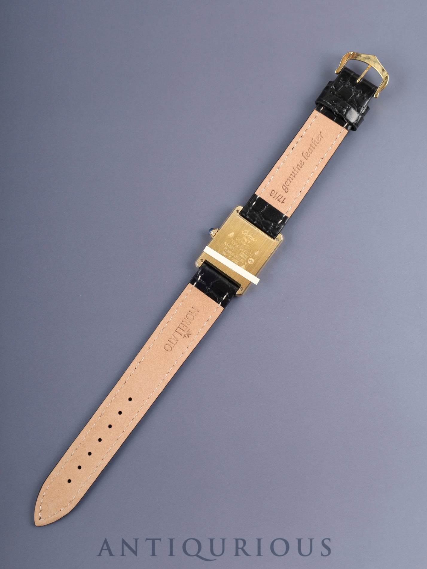 カルティエ マストタンク LM 590005 クォーツ Cal.90 SV925 革 純正ピンバックル(GP)アイボリーローマン文字盤(SWISS表記) 箱 冊子 保証書(無記載)オーバーホール済み