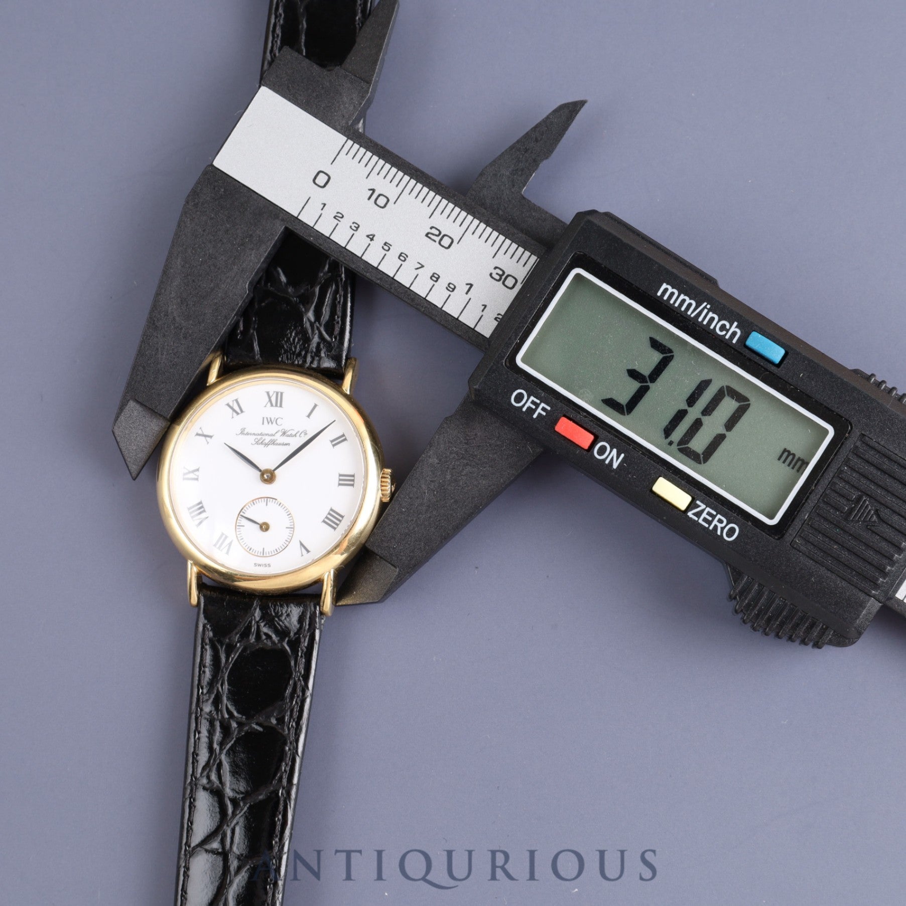 IWC Portofino IW2532 Manual winding Cal.4231 YG Leather Genuine buckle (GP) White dial 31.0mm Overhauled IWC