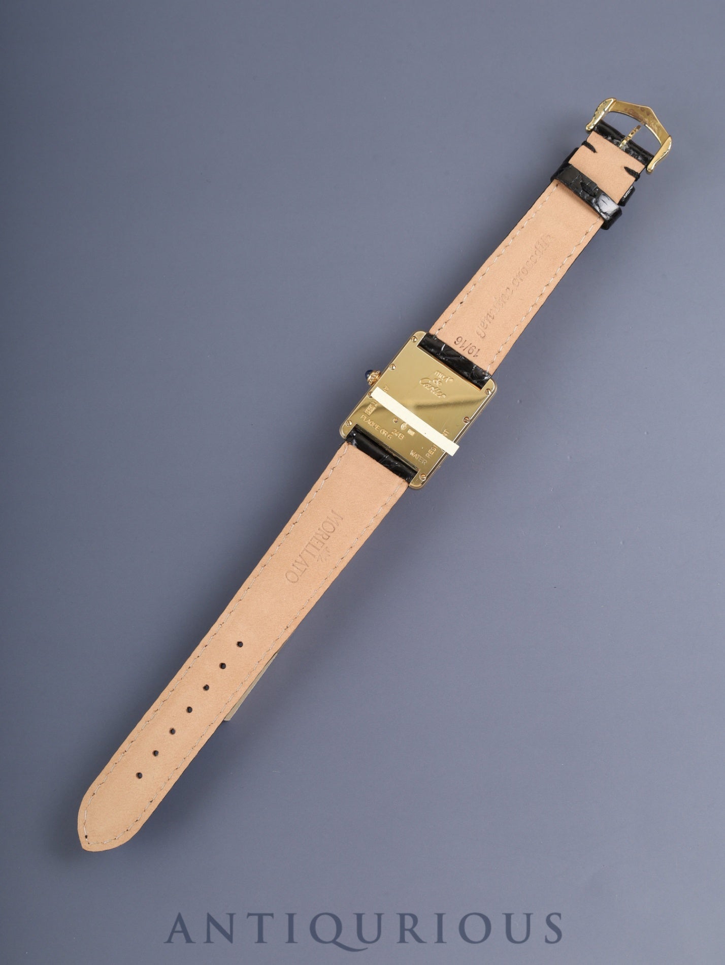 カルティエ マストタンク GM(XL) 2413 クォーツ Cal.87 SV925 革 純正ピンバックル(GP) テレフォンアラビア文字盤 (SWISS MADE表記) 箱 オーバーホール済み