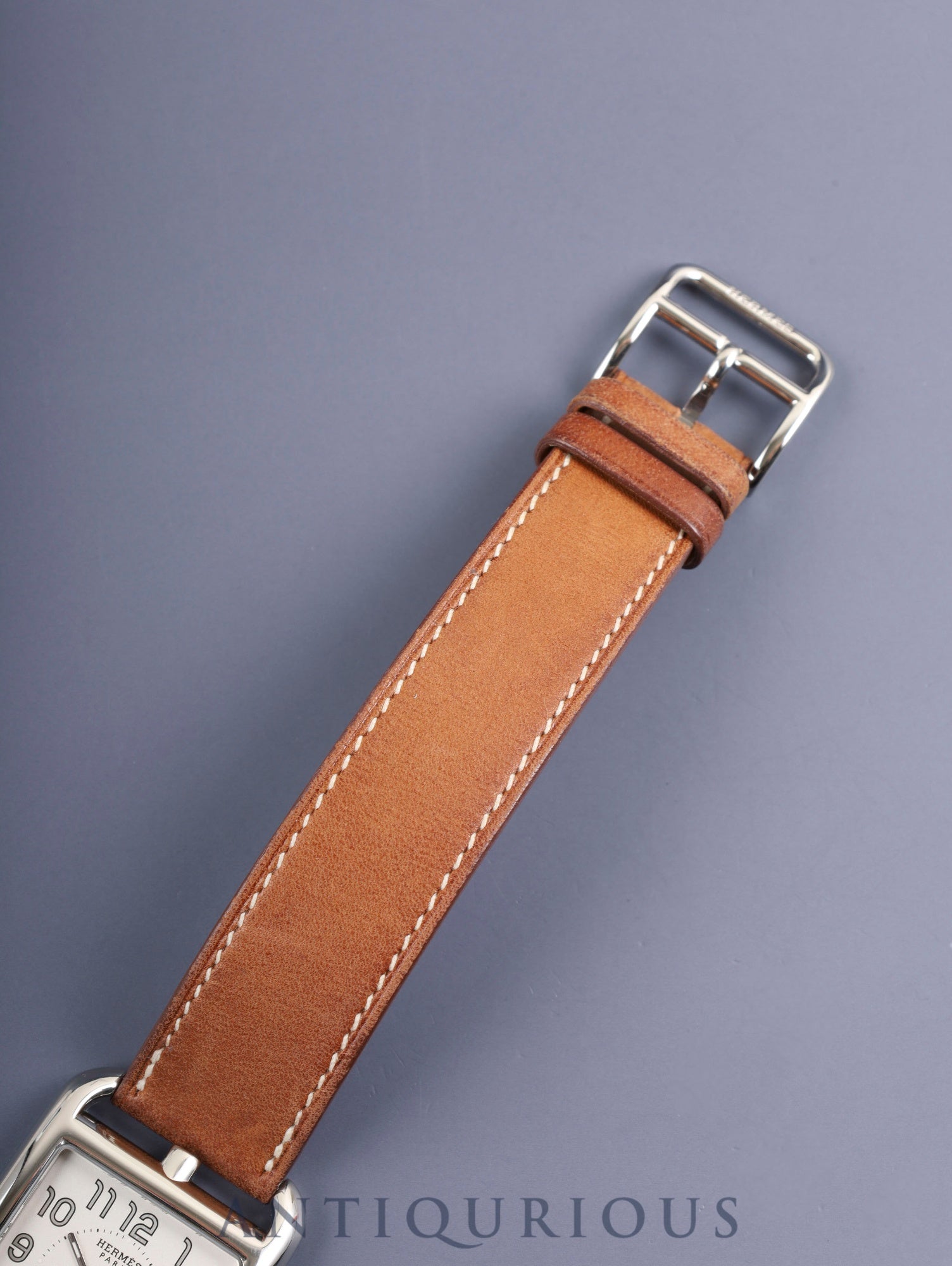 エルメス ケープコッド CC2.710 クォーツ Cal.ETA266.111 SS 純正革ベルト(□J刻印:2006年) 純正尾錠(SS) シルバー文字盤 オーバーホール済み