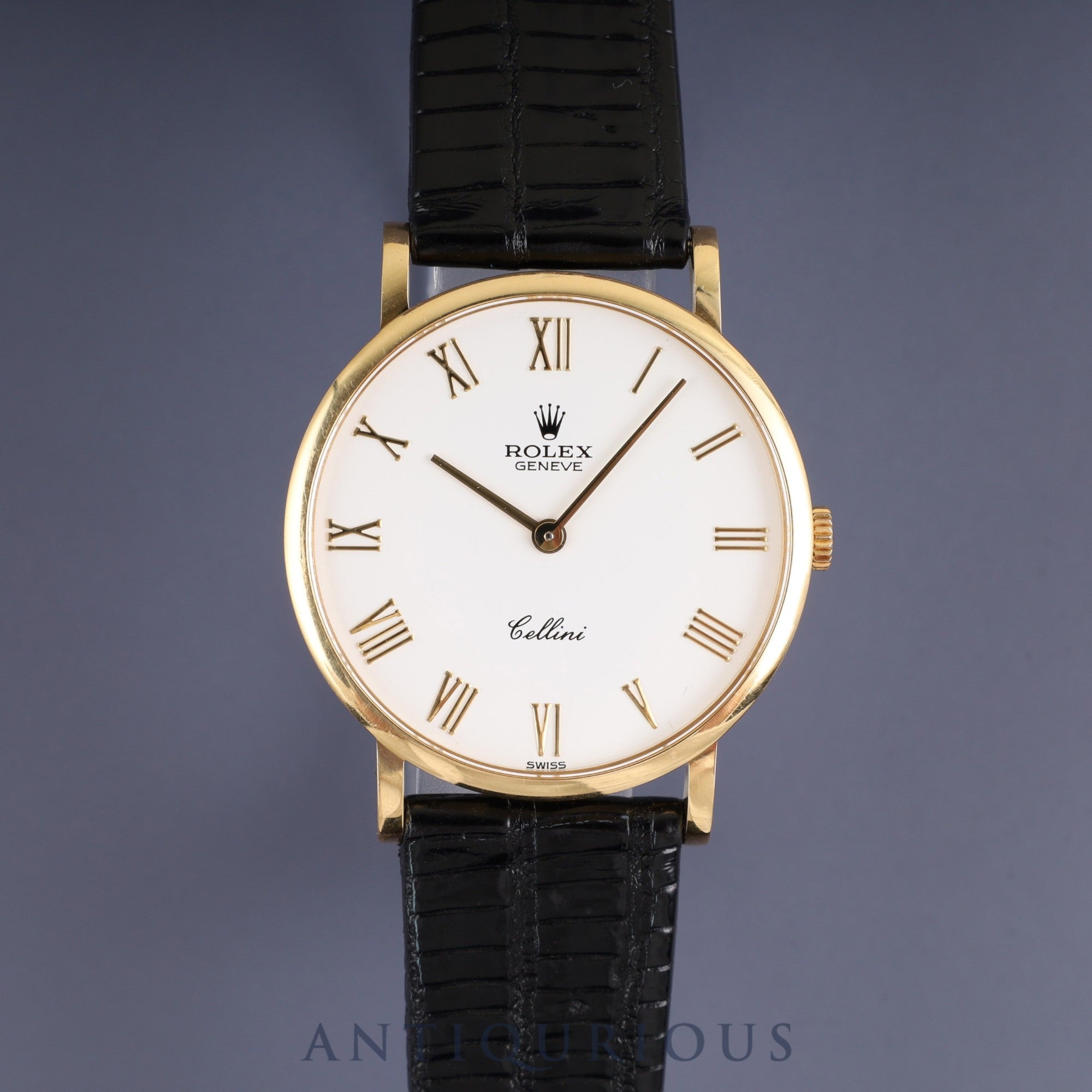 Rolex Cellini 5112/8 Manual Winding Caliber 1602 18K Leather Strap (750) White Roman Dial W Serial (1994-1995) Warranty Card Box Booklet Genuine Strap Overhauled