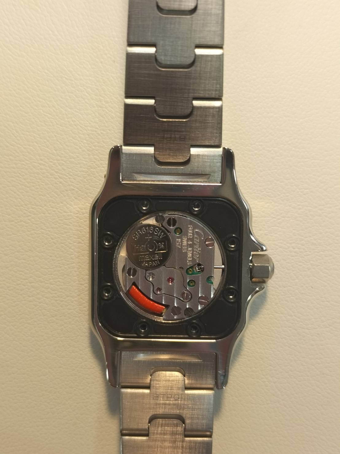 カルティエ サントスガルベ SM W20012C4 / 1567 クォーツ Cal.157 SS/YG SS/YG ホワイトローマン文字盤 保証書(2011年) オーバーホール済み